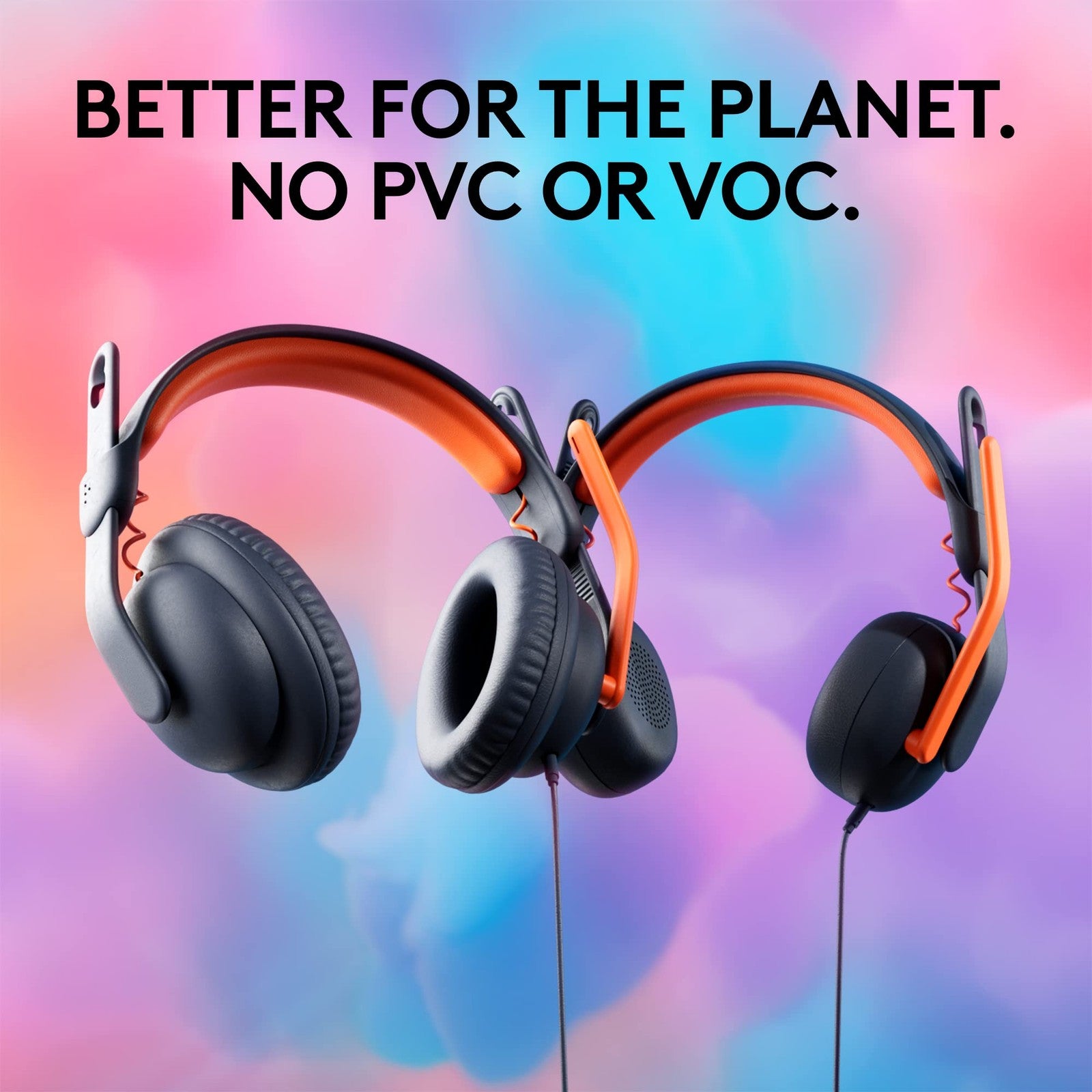 Logitech Zone Learn wired headset with adjustable headband and comfortable ear cushions for learners, designed for clear audio.