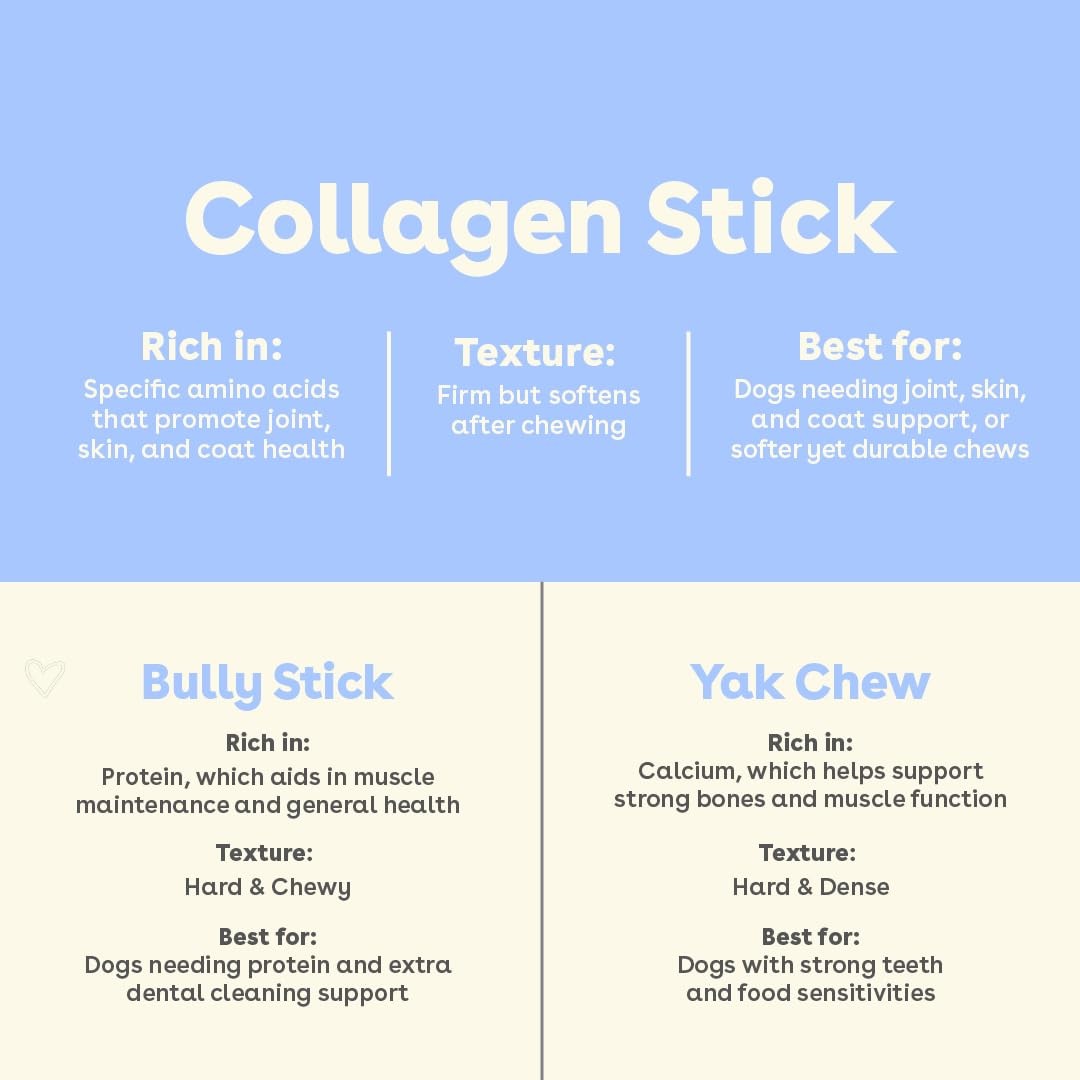 Pupford Collagen Stick Chews for dogs and puppies, all-natural healthy bully sticks on a white background.