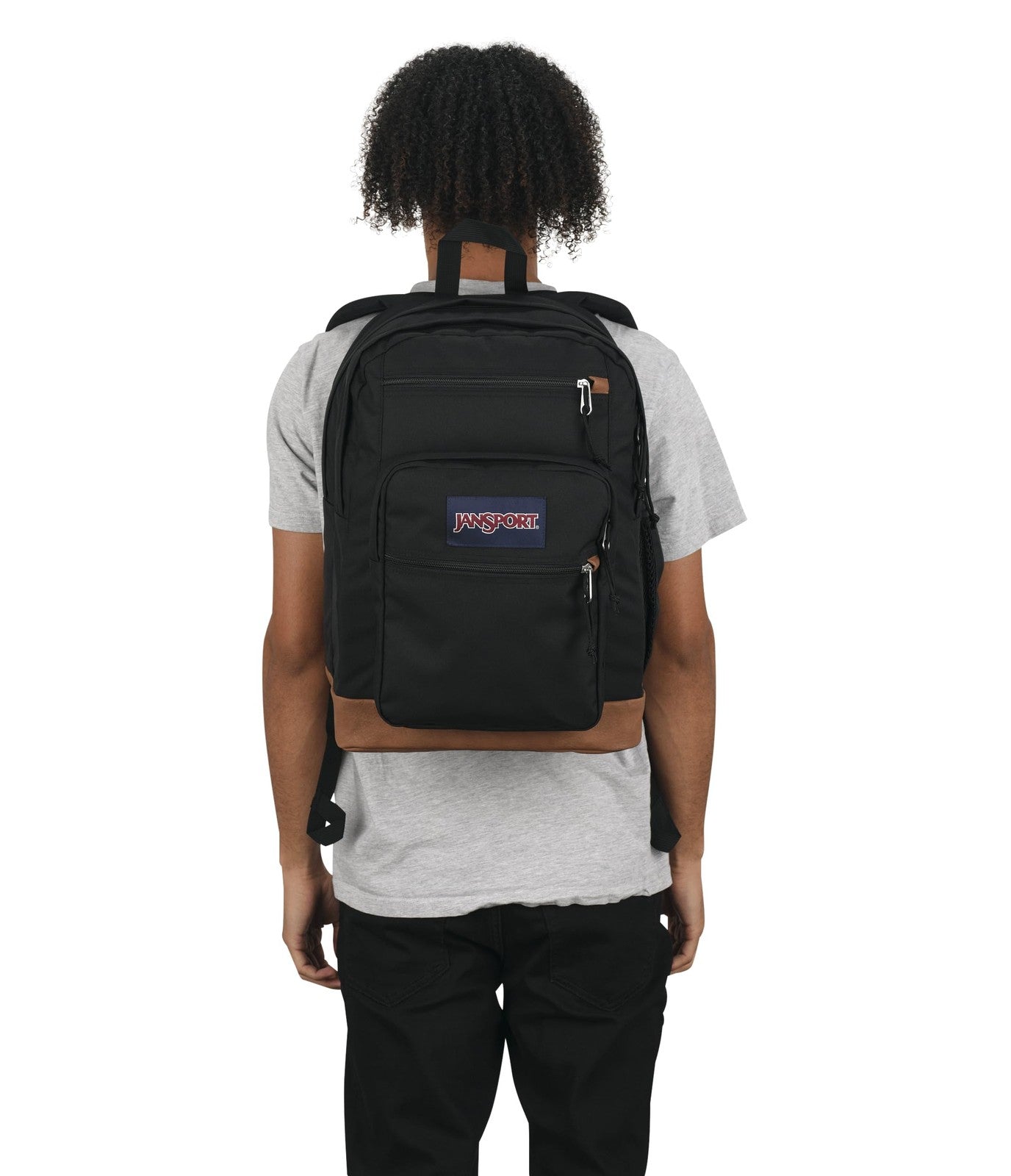 JanSport Cool backpack with large laptop sleeve, dual compartments, computer bag, and rucksack design for carrying essentials.
