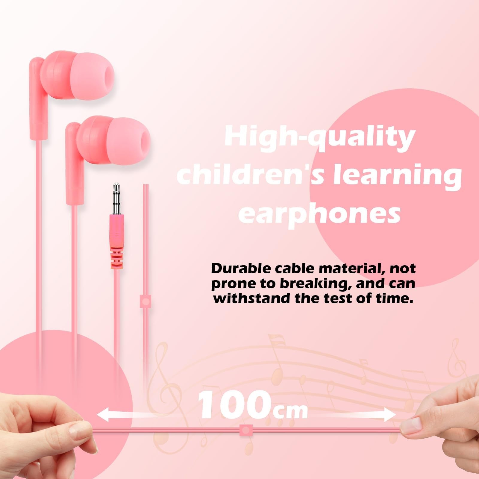 CNSZSLZ classroom earbuds bulk pack of 200 kids headphones with colorful ear tips, designed for children’s educational use.