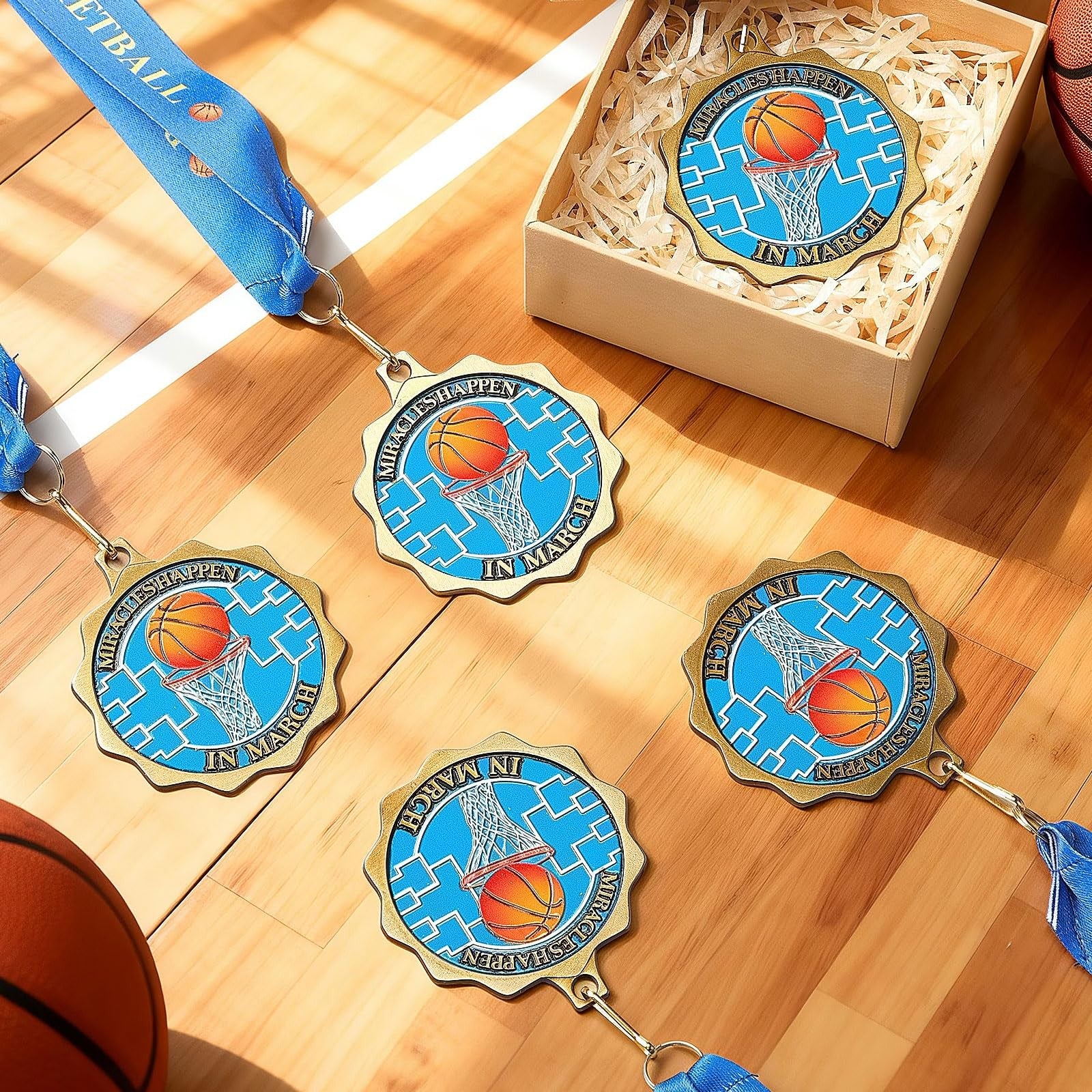 Loetere 12/24/36 pcs 2.56-inch sports award medals with neck ribbons, ideal for winners and competitions.