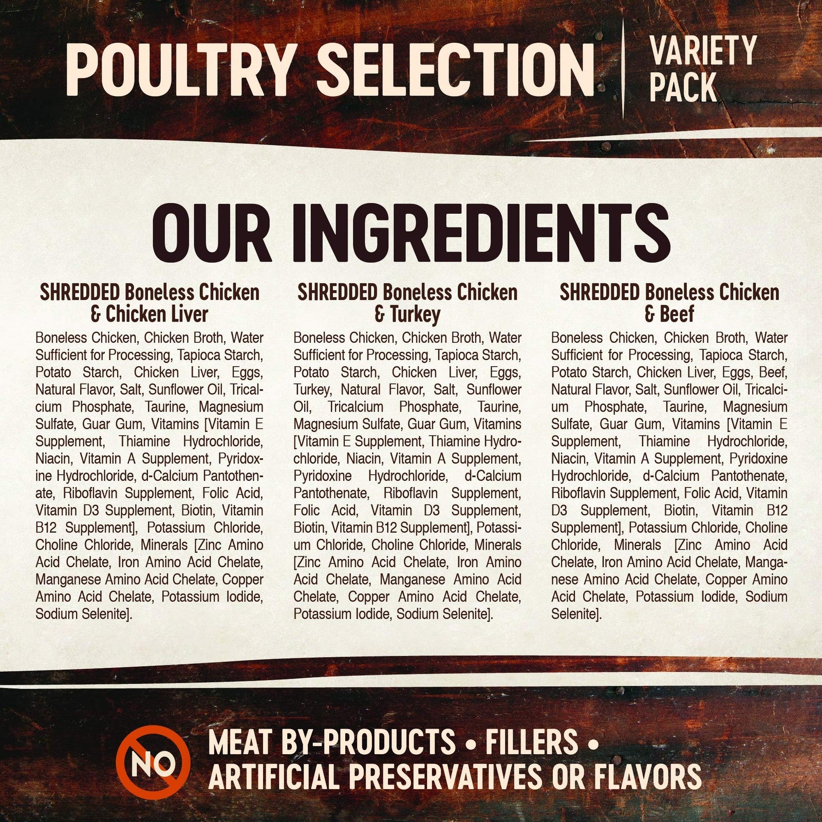 Wellness CORE Signature Selects wet cat food in seafood and poultry flavors, featuring flaked texture in a variety pack.