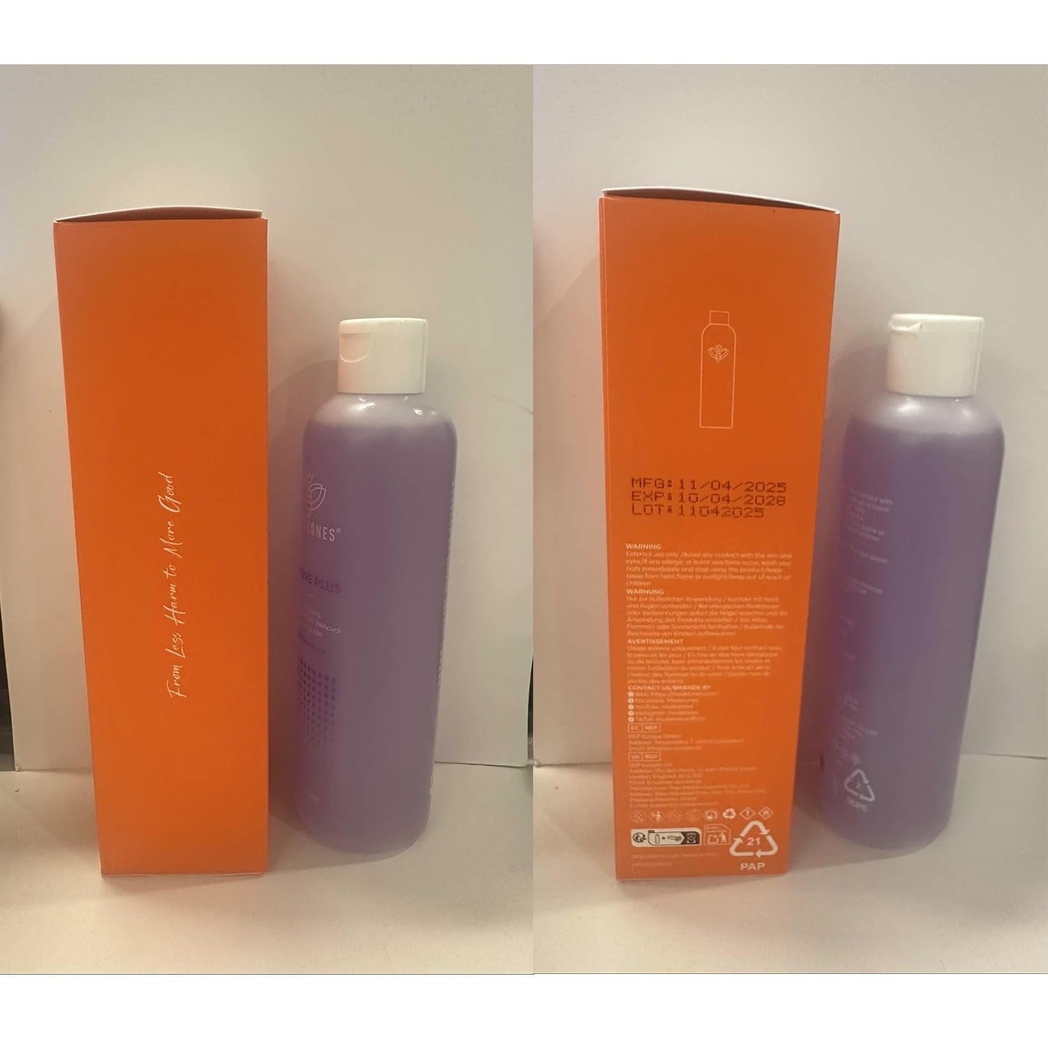 Unbranded Modelones nail polish remover with acetone, featuring a vibrant red-orange sky design on the bottle.