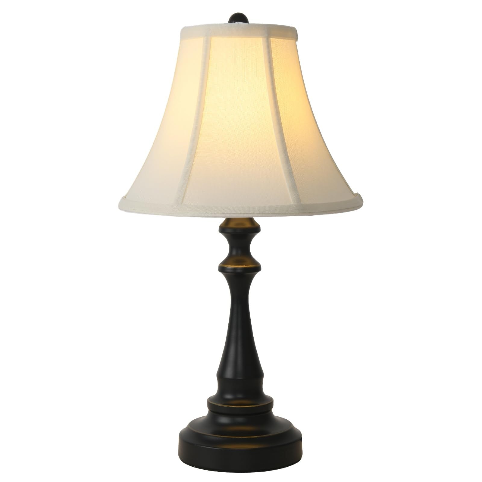 Smeike vintage table lamp with fabric shade, traditional desk lamp for living room, featuring classic design and warm lighting.