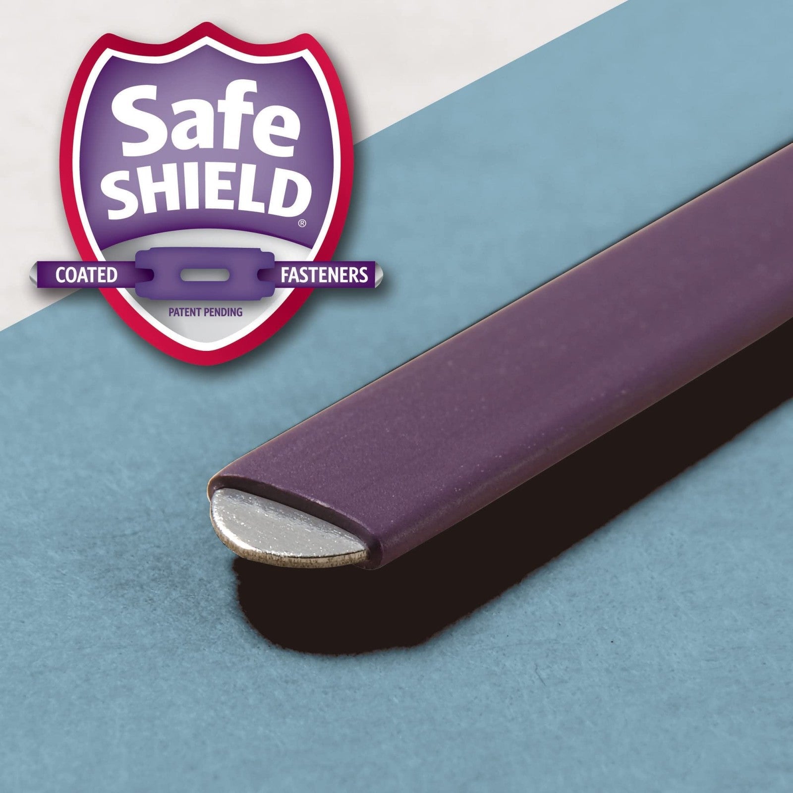 SMEAD Pressboard classification file folder with SafeSHIELD fasteners and two pockets for organizing documents.