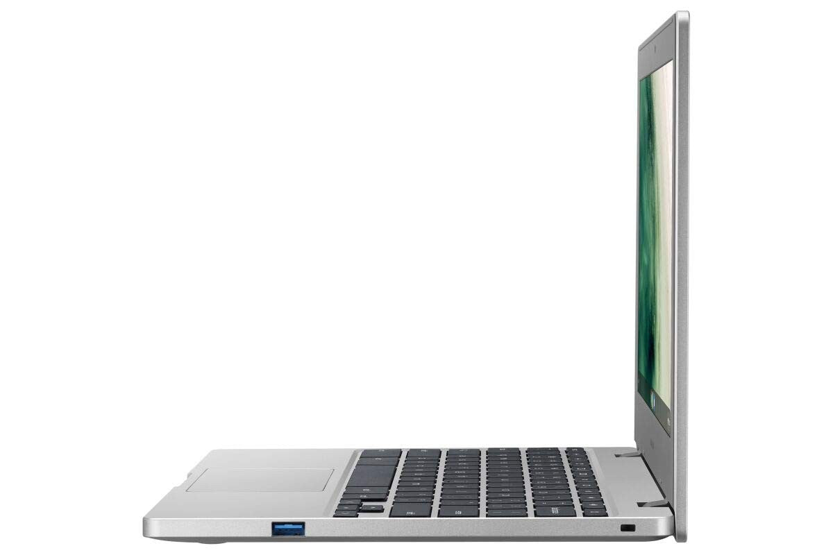 Apple Samsung Chromebook 4 with 11.6-inch HD display, Intel Celeron N4000, 4GB RAM, Chrome OS laptop on a desk