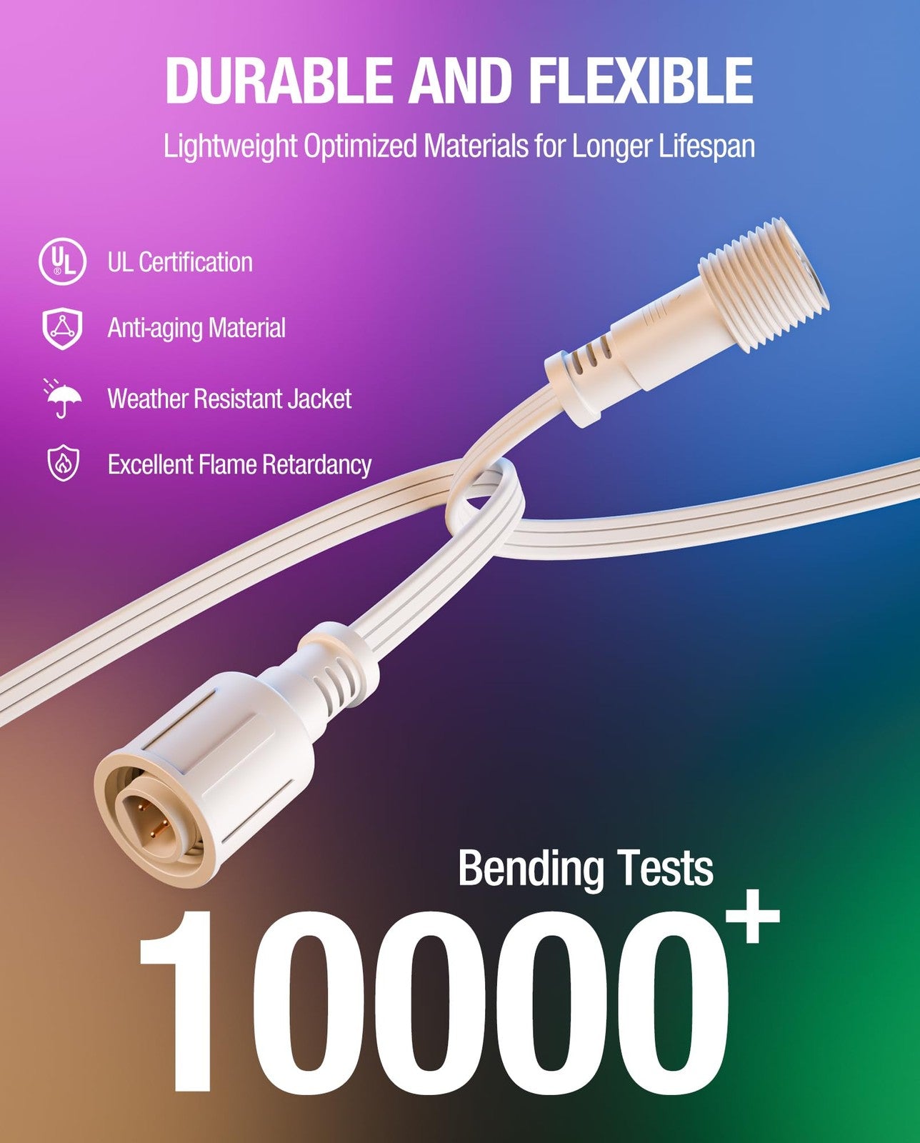 SAYSOLAK Y-splitter for eufy outdoor lights E22, S4, Y-shaped extension cable for outdoor lighting systems