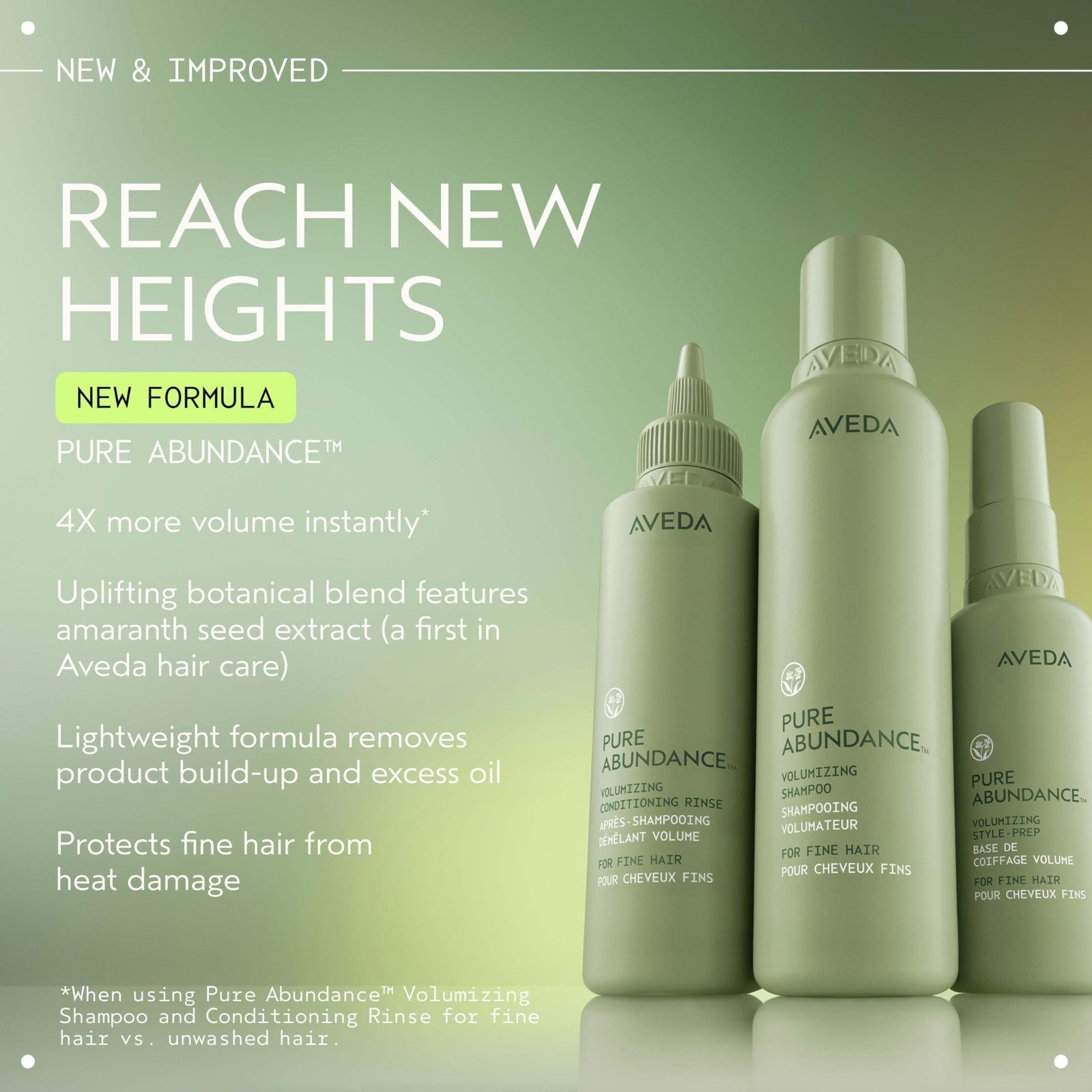 Aveda Pure Abundance Volumizing Conditioning Rinse bottle with label, showcasing lightweight volumizing hair conditioner for fuller hair.