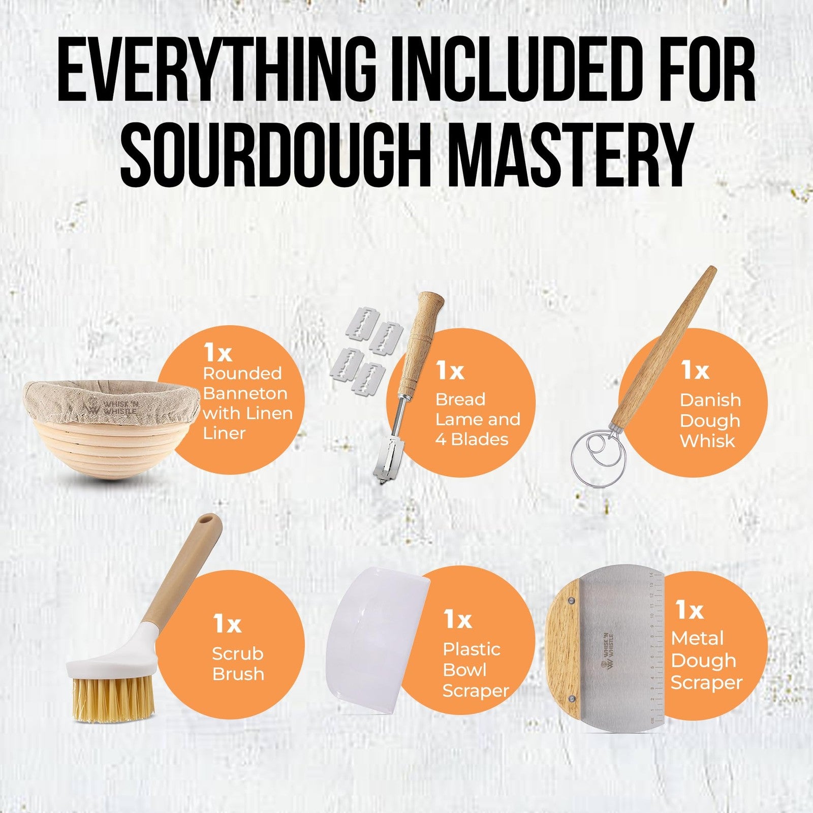 Trailblaze banneton bread proofing basket for sourdough baking, round rattan basket for shaping and proofing bread dough.