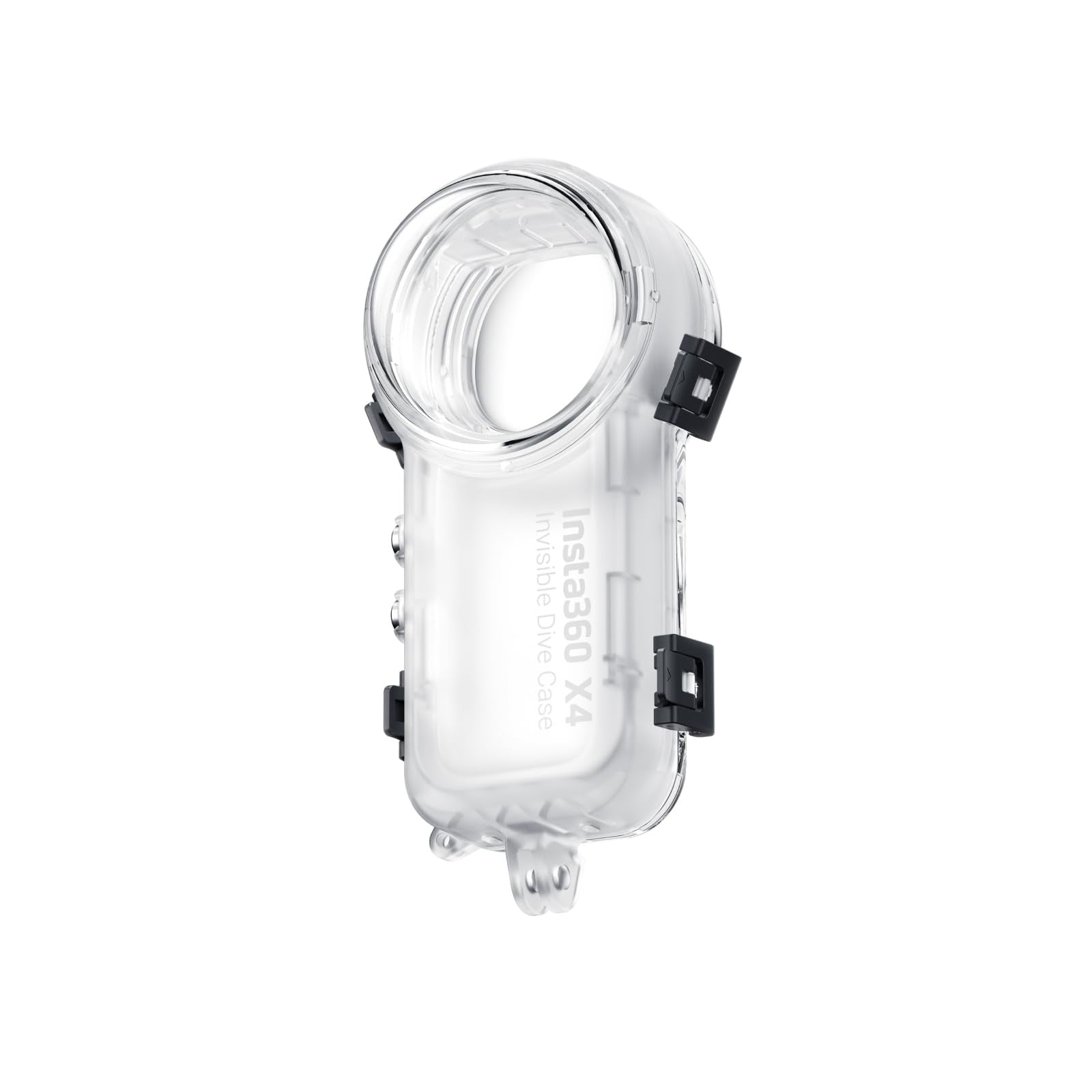 Insta360 X4 invisible dive case showing clear waterproof housing for underwater filming and protection of the camera.