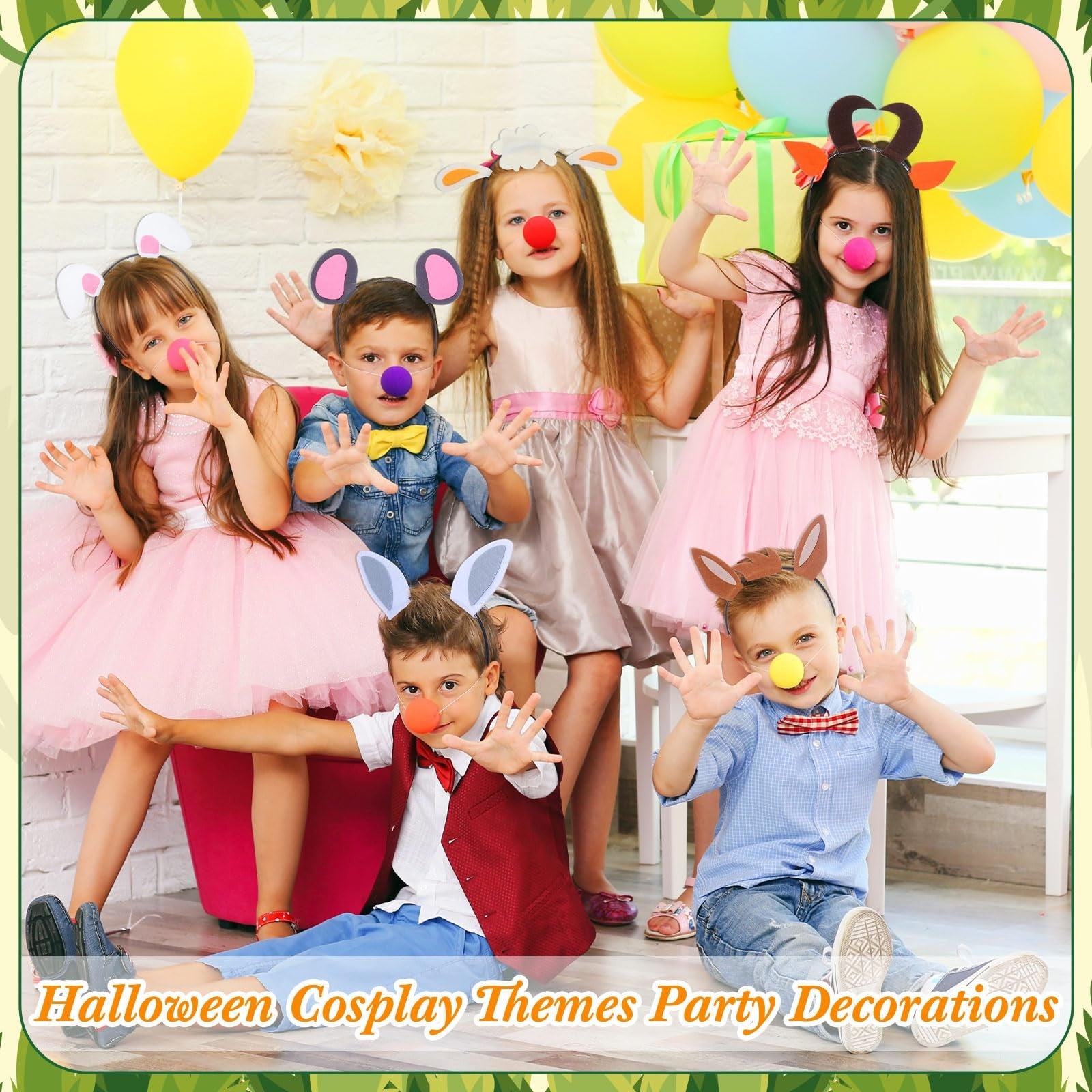 Kigeli jungle animal safari ears headbands for kids, featuring colorful animal designs on hair hoops, perfect for photos or parties.