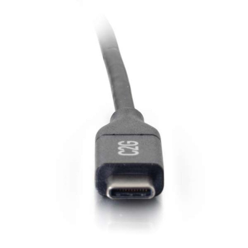 Black C2G USB 2.0 C to C cable, 6 feet long, showing the cable with USB-C connectors on each end.
