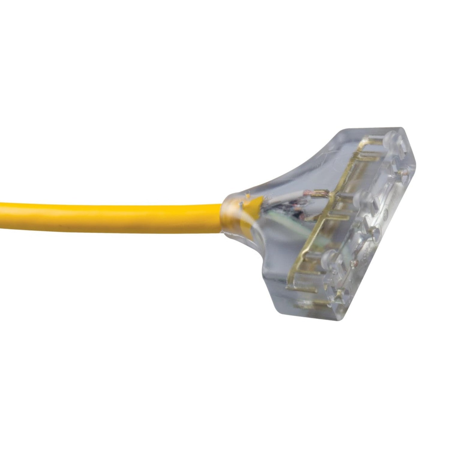 Southwire Solar Extra Heavy Duty Extension Cord, 50ft, 12/3 gauge with 3-conductor and 3-outlet design, outdoor power extension cord.