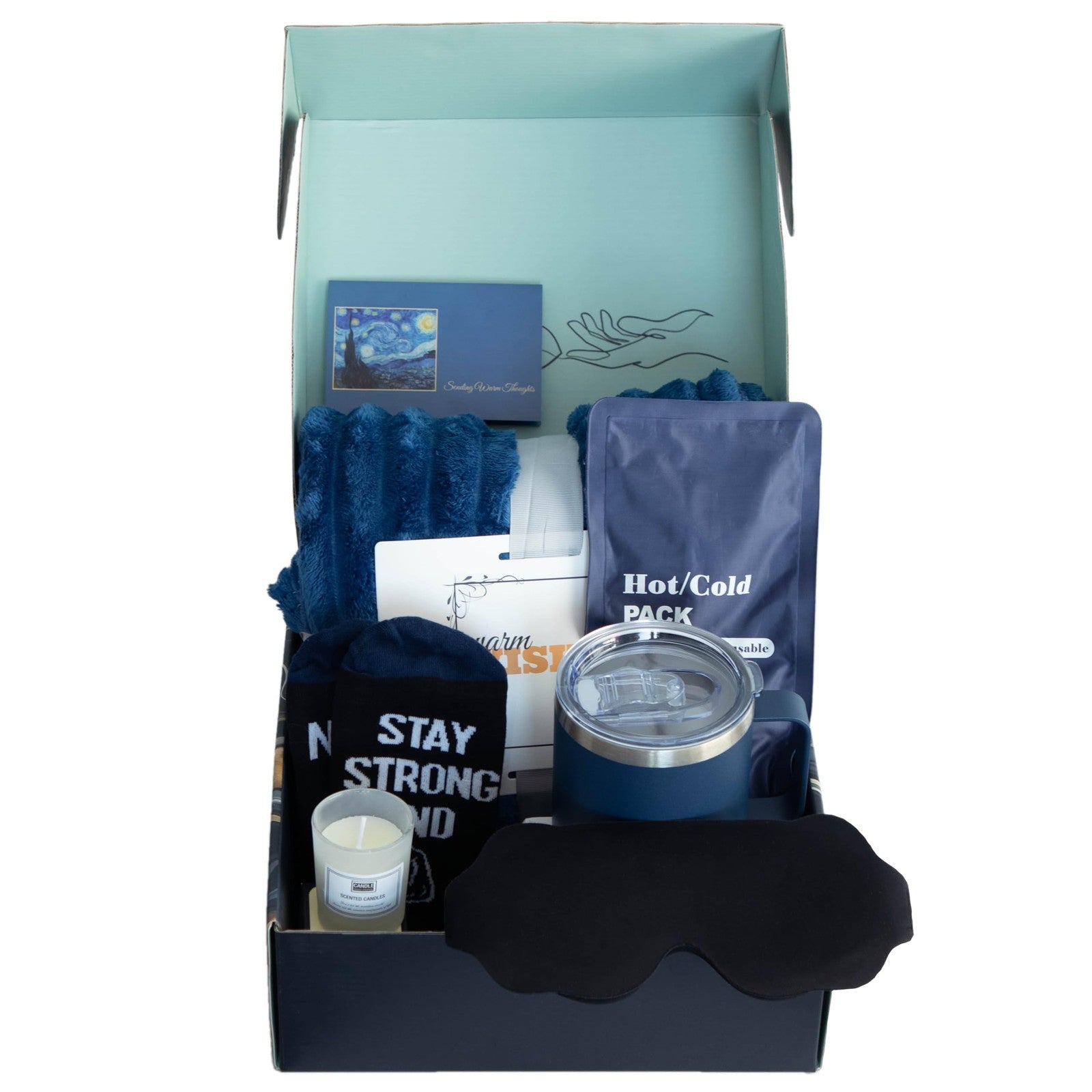HomeHarbor Collections men's get well soon gift basket with care items and wellness essentials for recovery and comfort.