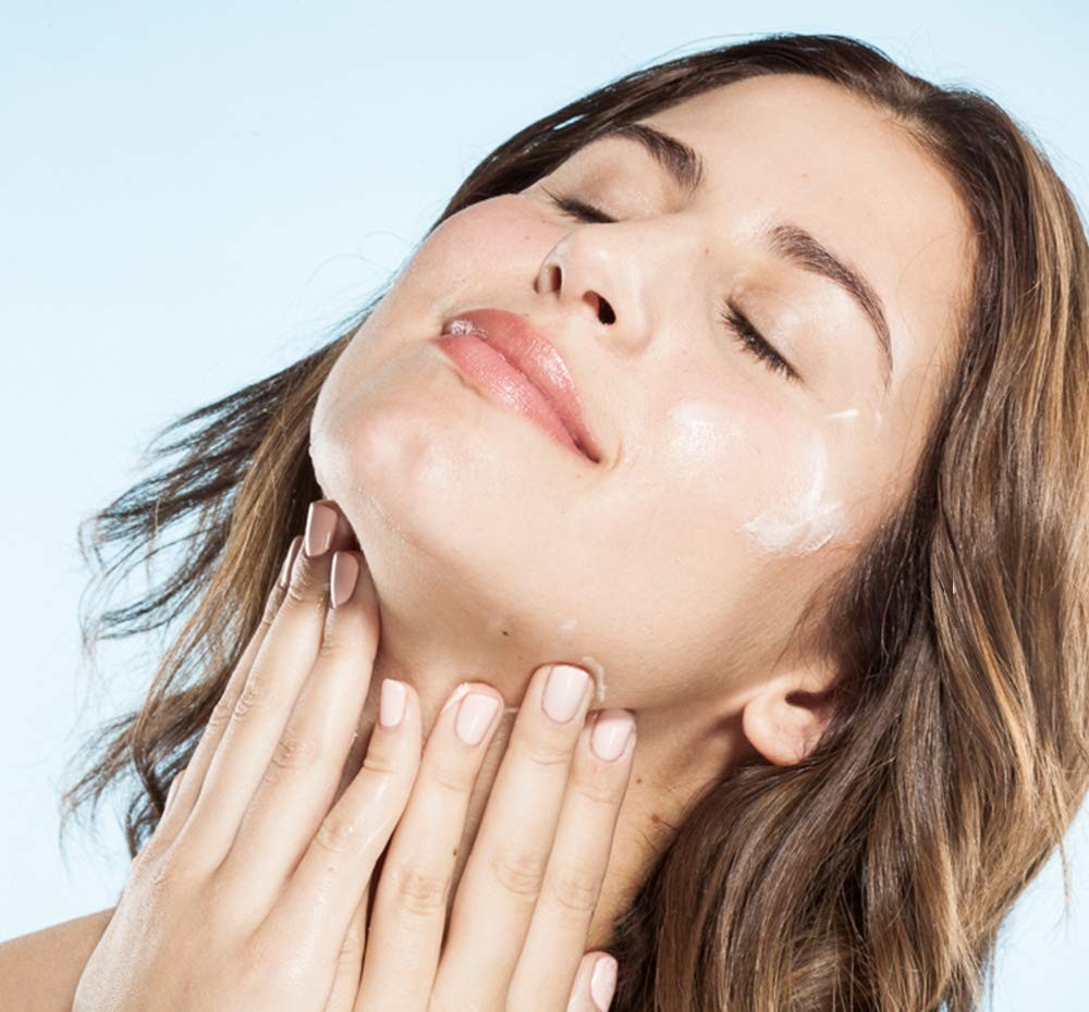 FarmHouse Fresh face moisturizer and anti-aging cream with hydrating peptides, shown in a sleek jar with a white lid.