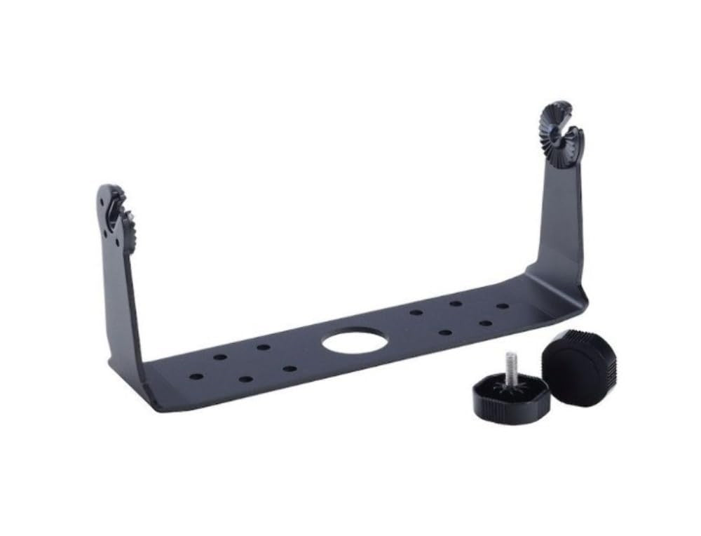 Lowrance gimbal bracket for 9-inch HDS Gen3, Gen2 Touch, and Elite HOOK marine displays, shown mounted on display unit.