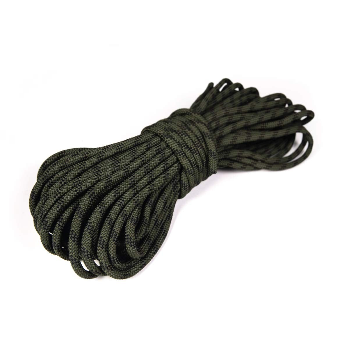 Atwood Rope MFG 3/8-inch 100ft braided utility rope in camouflage, showing the textured braided pattern and length.