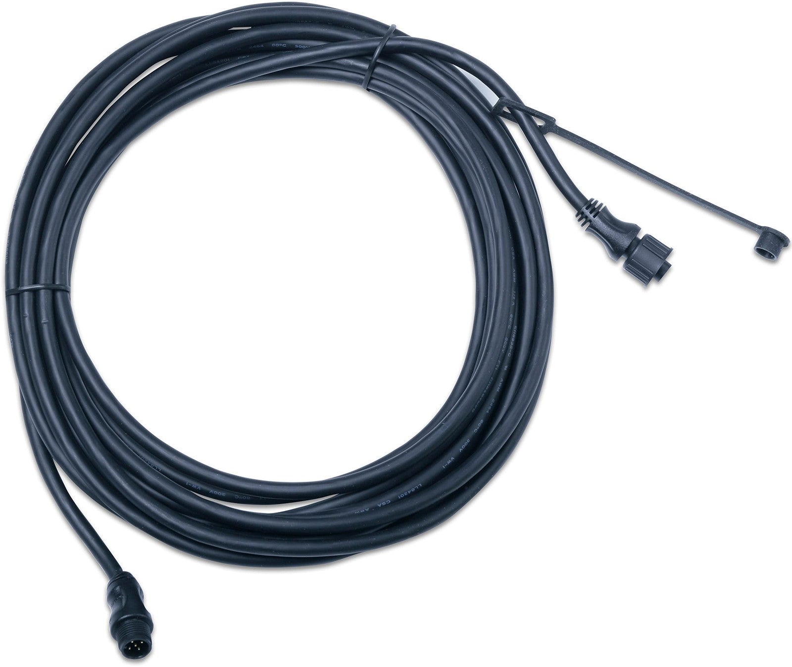 Garmin NMEA 2000 backbone/drop cable in black, 4 meters long, designed for marine electronic networking and data sharing.