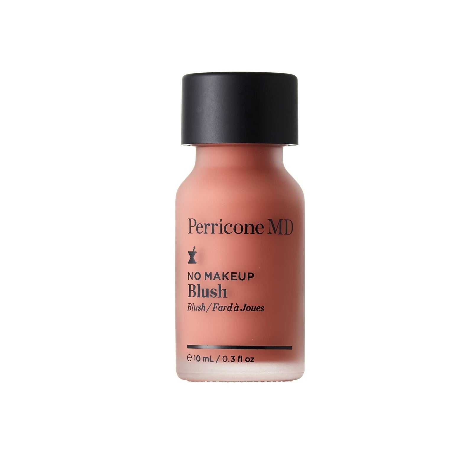 Perricone MD No Makeup Blush in a soft pink shade, featuring a smooth, natural finish on radiant skin.