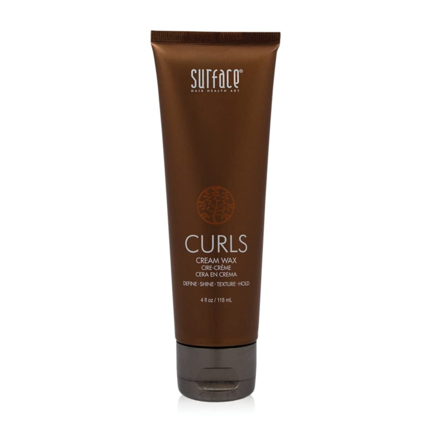 Surface Hair Curls Cream Wax for defining curly hair, adding shine and texture with a smooth, creamy consistency.