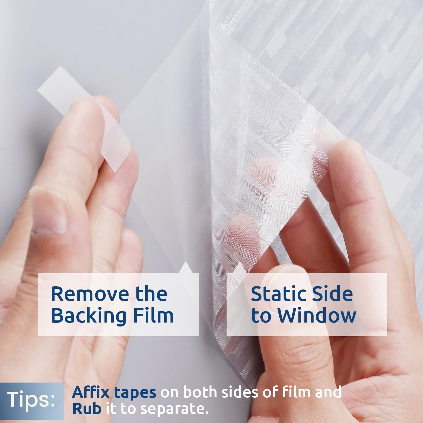 Rabbitgoo frosted glass privacy film with static cling, UV protection, no glue, ideal for window privacy and decorative glass.