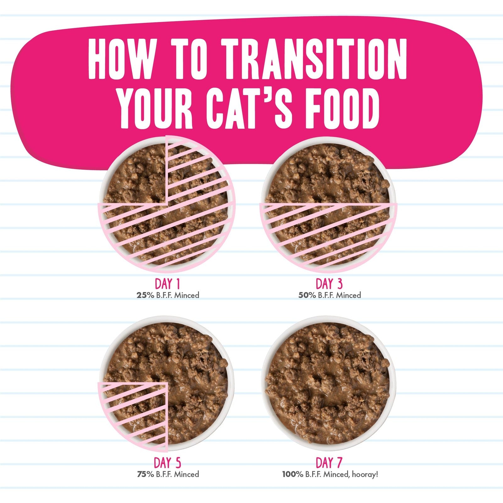 Weruva BFF Minced Wet Cat Food Big Feline Feast variety pack with 12 cans of 10oz each, featuring colorful labels and cat food cans.