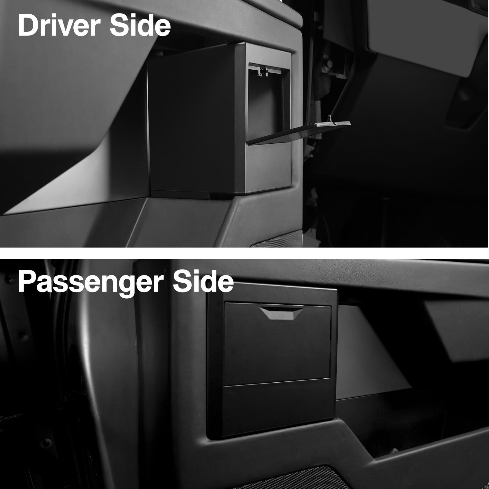 Foronetry hidden storage box for Tesla Cybertruck 2024-2026, door-built interior compartment for secure storage.