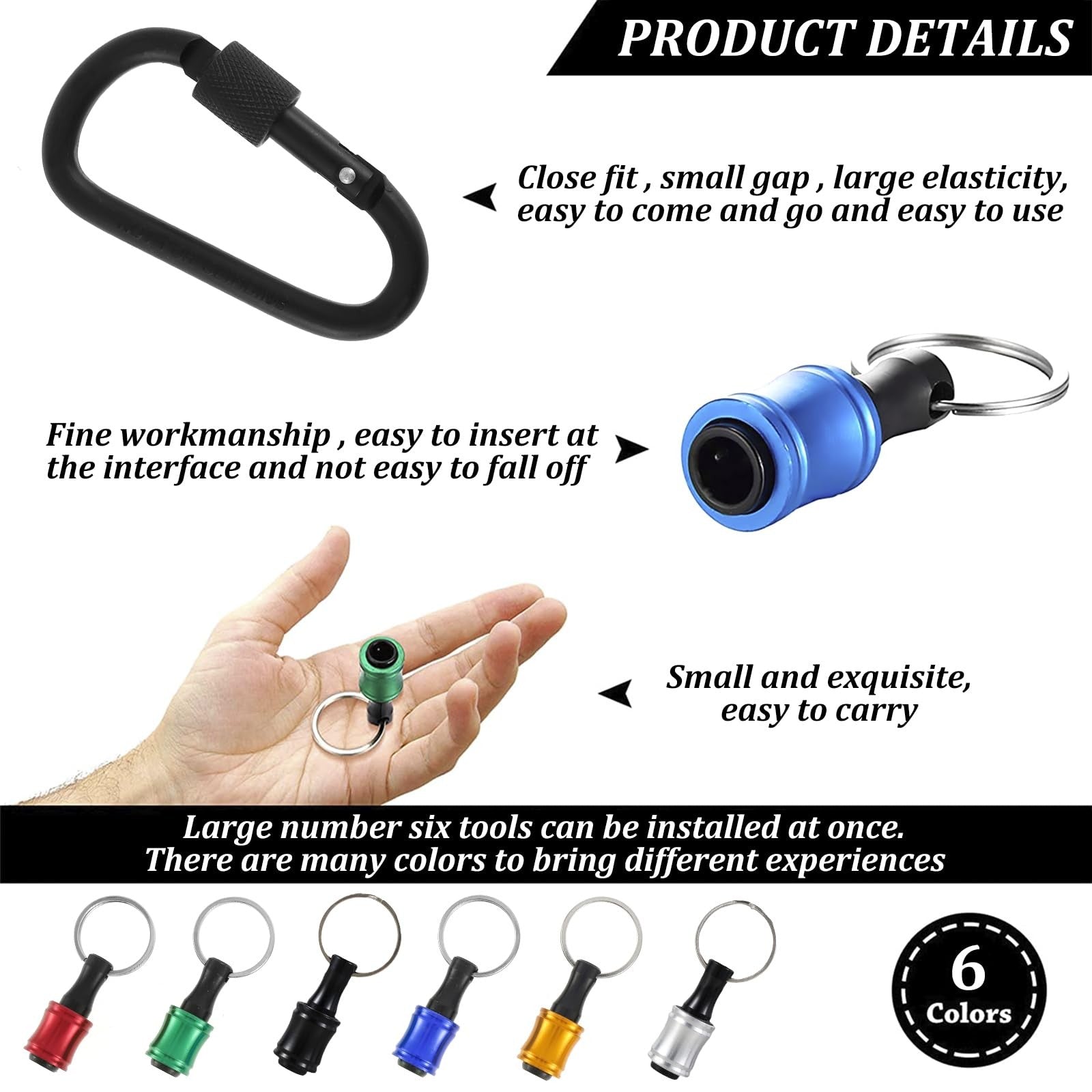 TKSDWBLTY 36-piece 1/4 inch hex shank drill bit holder with quick change socket for portable power drills.