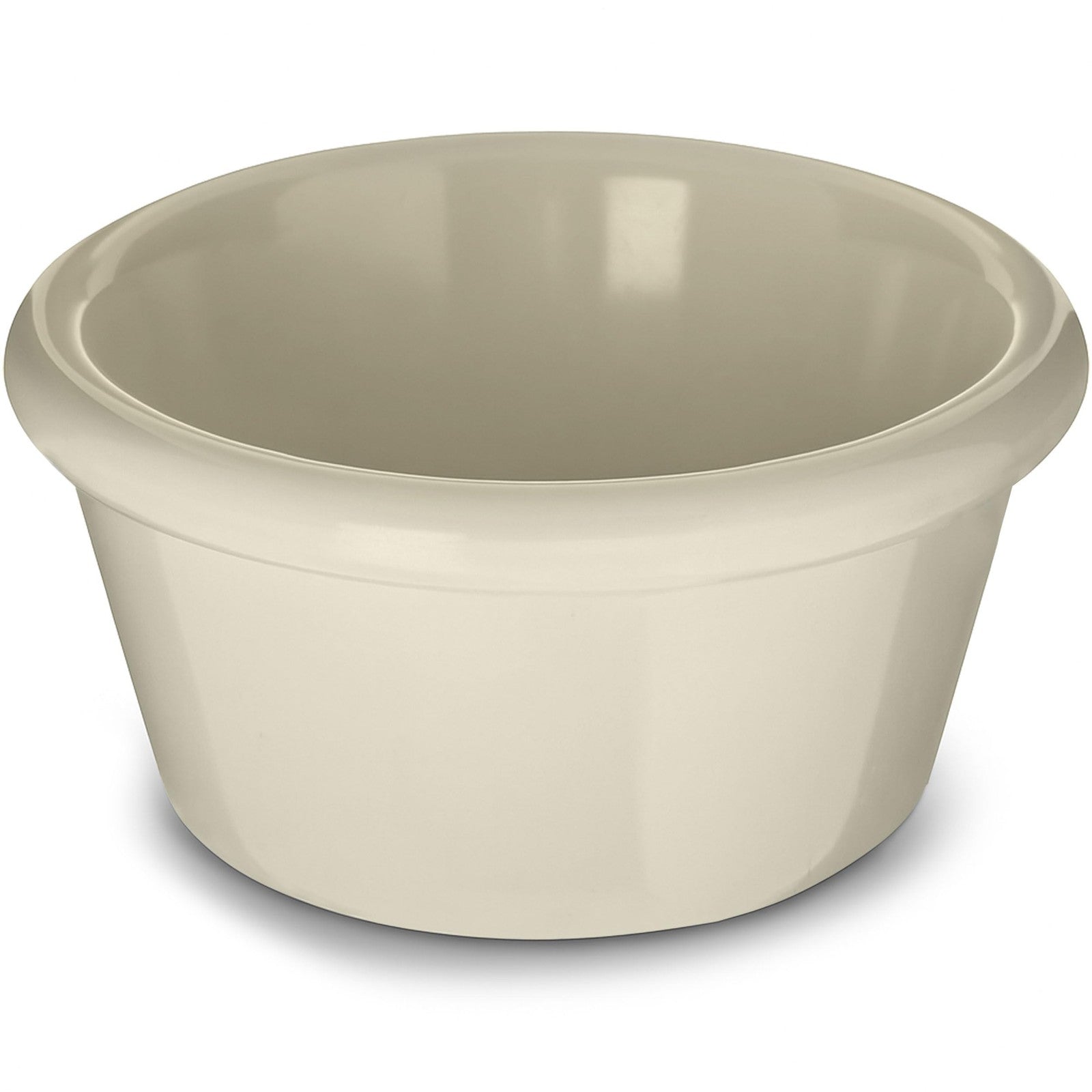 Carlisle FoodService Products plastic ramekins sauce bowls for catering and kitchen use, shown in a set on a countertop.