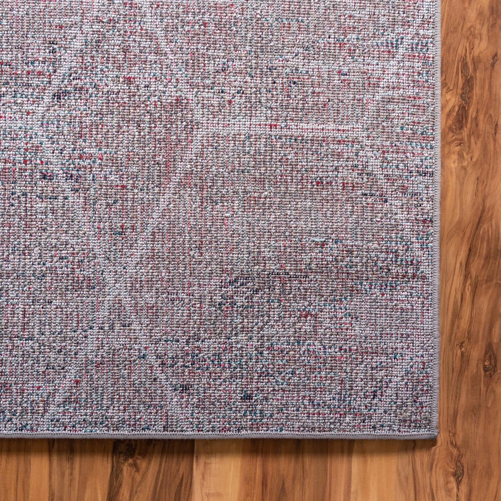 Unique Loom Trellis Frieze Collection blue and multicolor geometric area rug, 4x6 feet, with intricate pattern and soft texture.