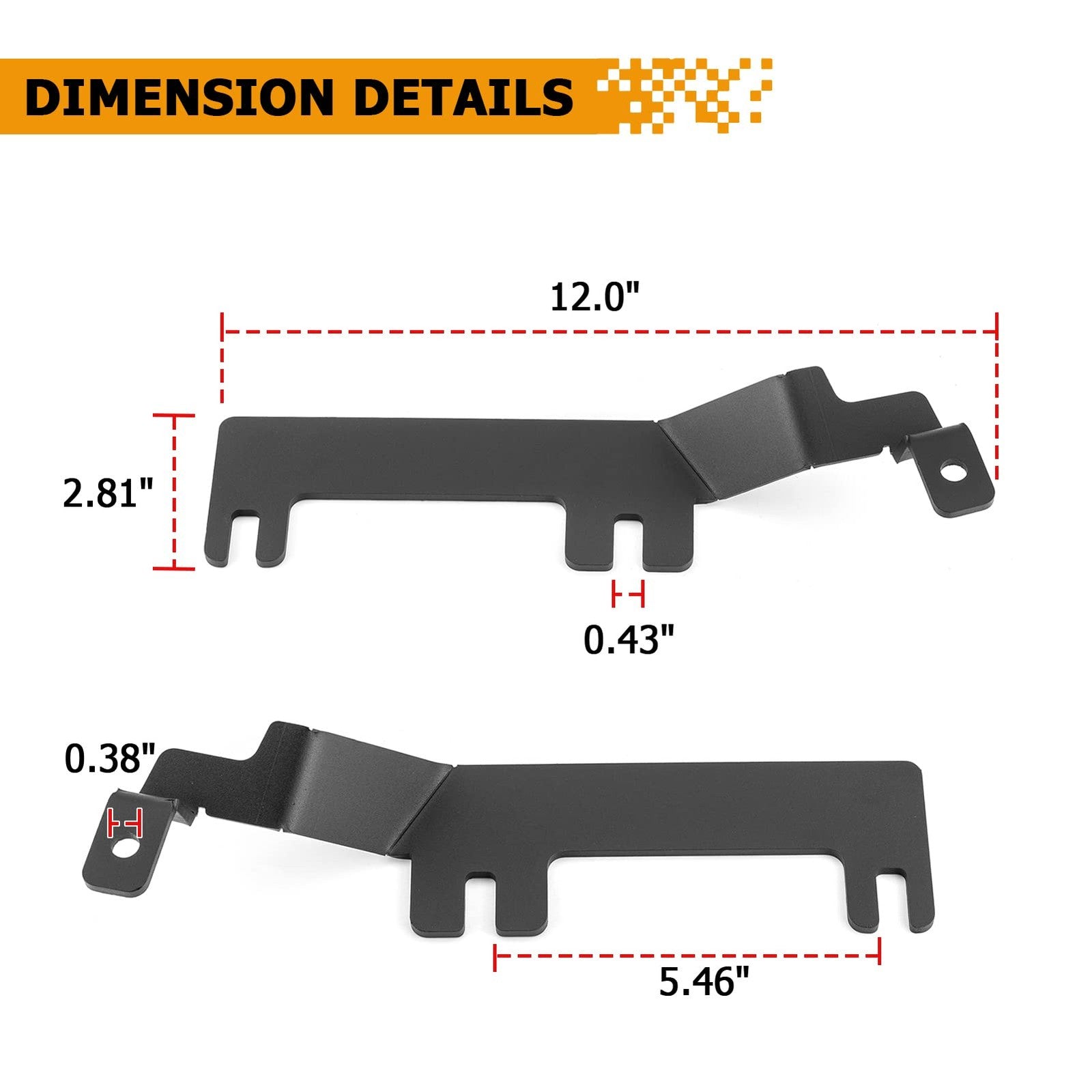 WeiSen hood hinge ditch light mounting brackets with offroad LED pod work lights on Chevy vehicle for off-road lighting.