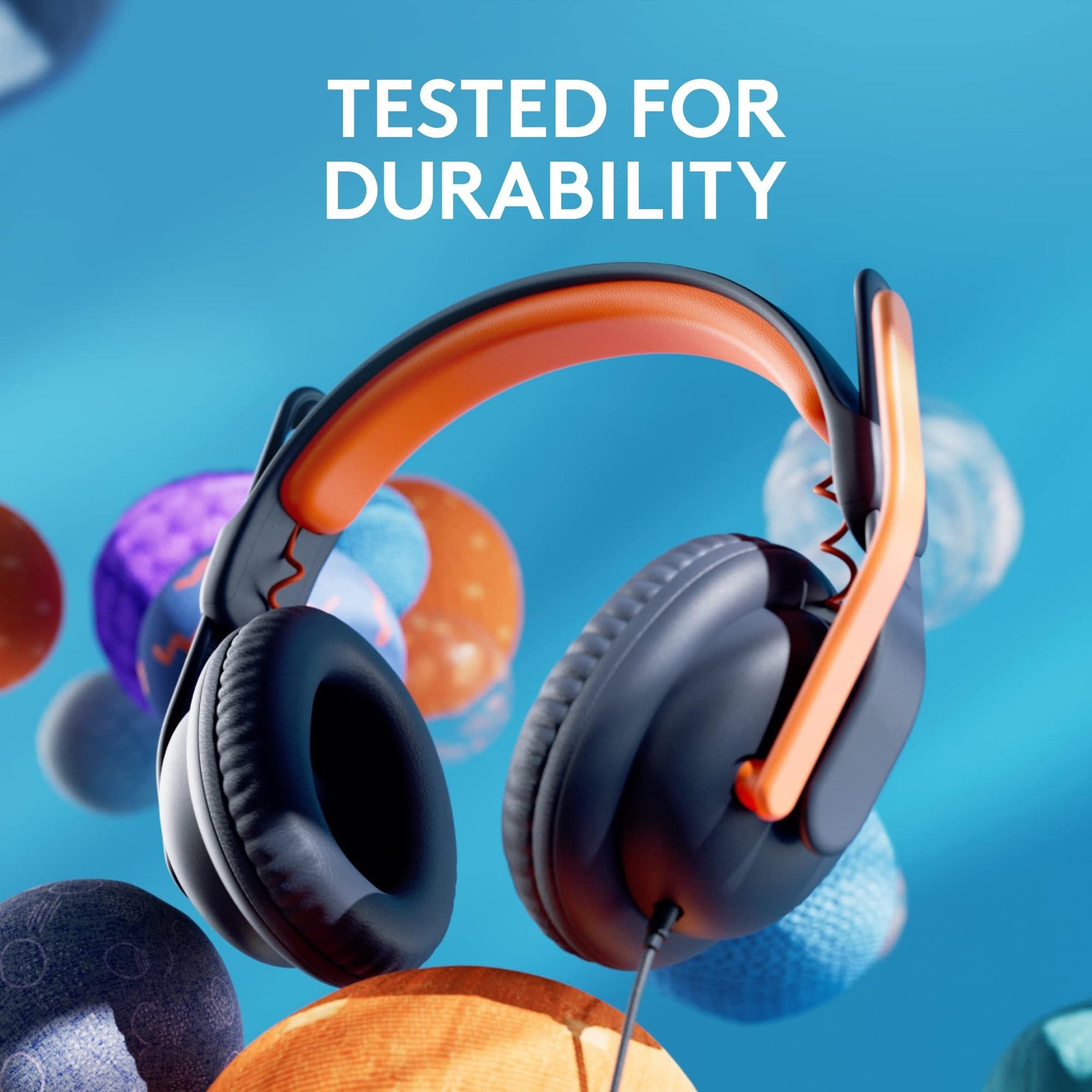 Logitech Zone Learn wired headset with adjustable headband and cushioned ear cups for comfortable learning sessions.