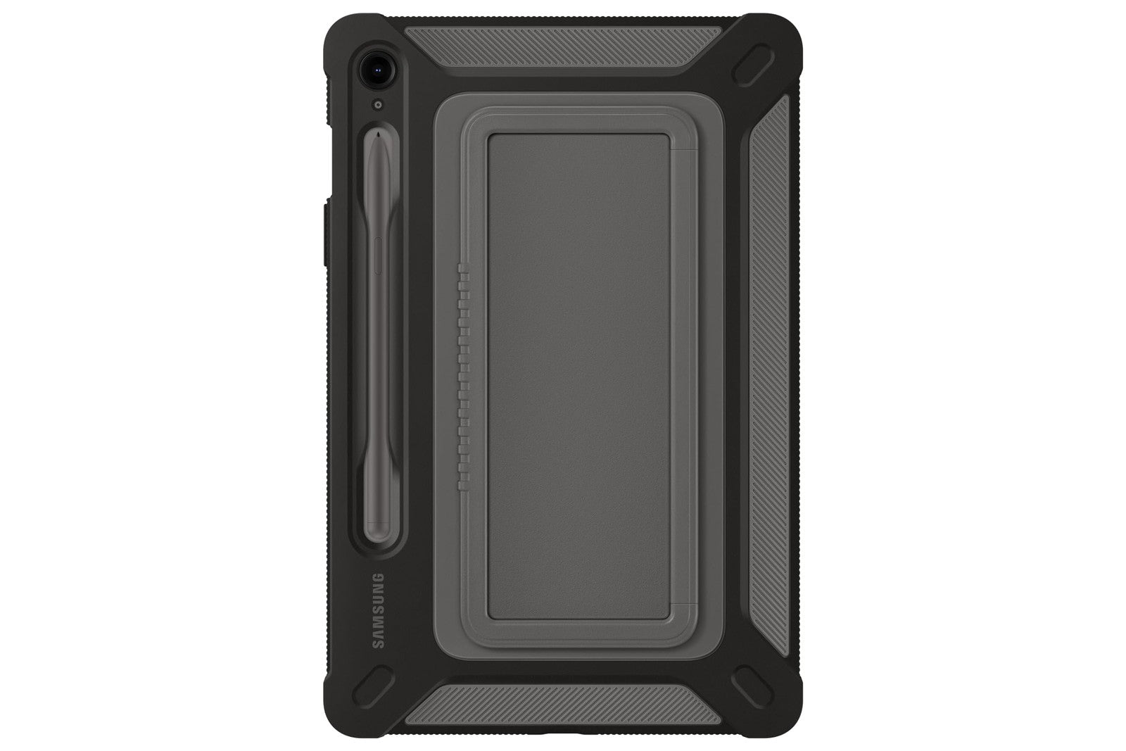 Samsung Galaxy Tab S9 FE rugged outdoor tablet cover with protective carry case, military-style design for durability.