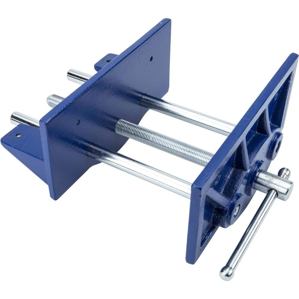 Shop Fox D2303 10-inch wood vise with adjustable jaws and sturdy metal frame for woodworking projects.