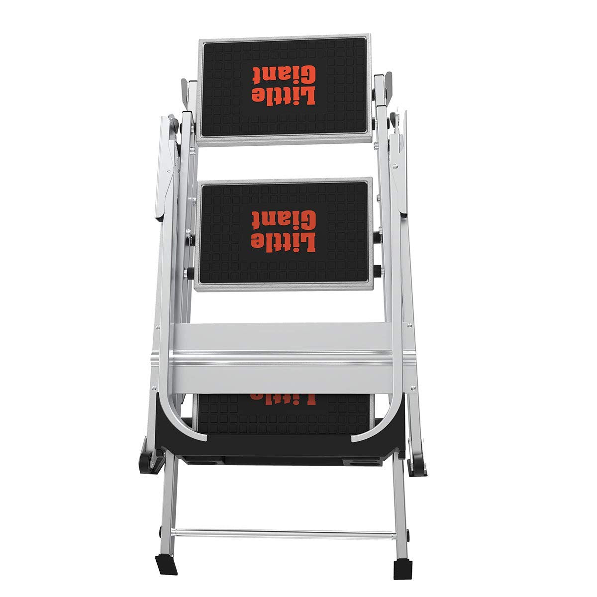 Little Giant Safety Step 3-step aluminum ladder, 3ft height, Type 1A, supports up to 300 lbs, shown in a home setting