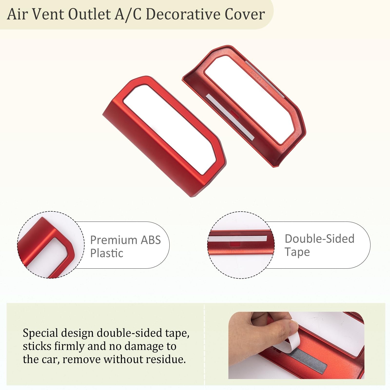 JDMCAR dashboard side air vent outlet decorative cover trim, car A/C vent accessory with sleek finish and precise fit.