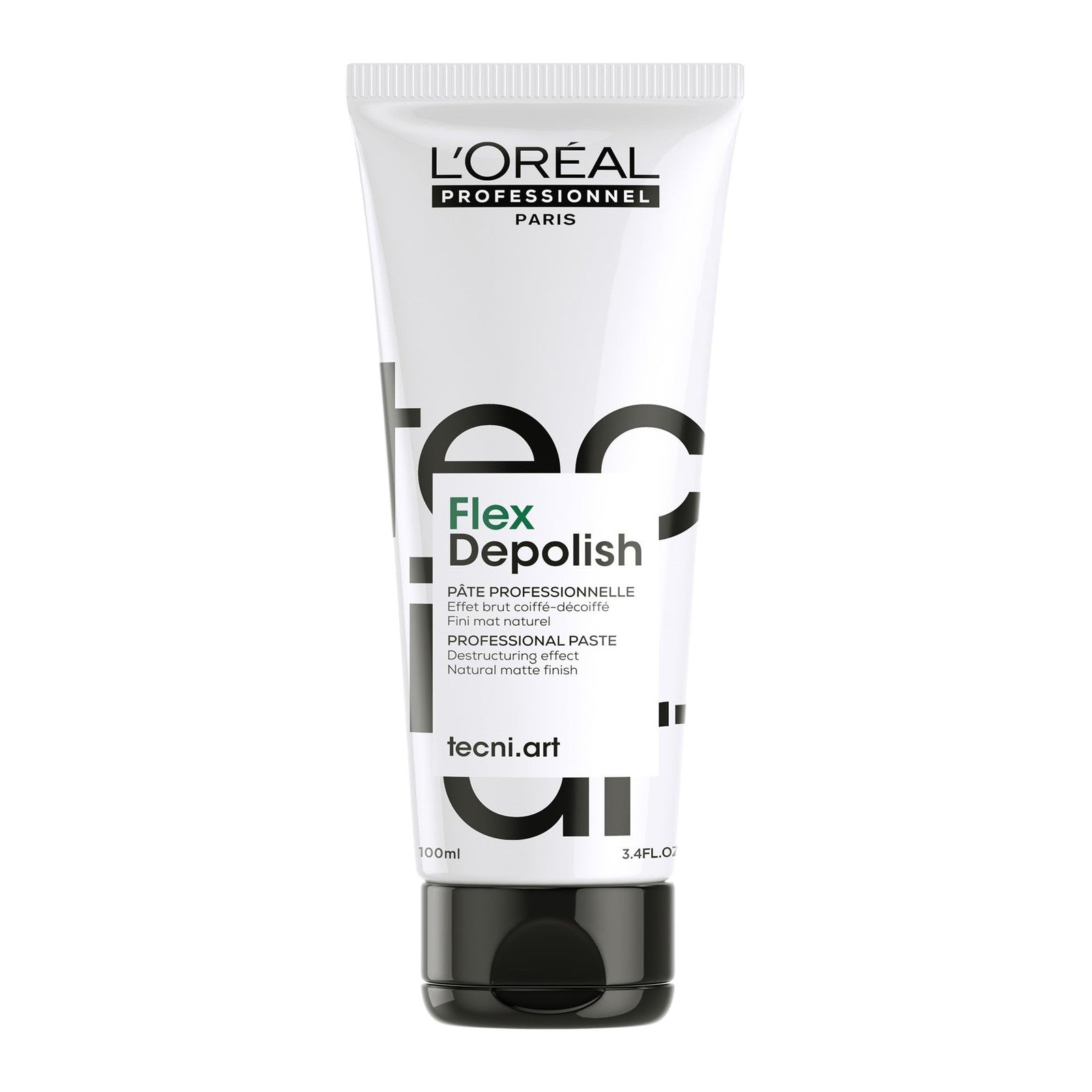 L'Oréal Professionnel Paris Tecni.ART Flex Depolish texturizing paste for styling and shaping hair with flexible hold.