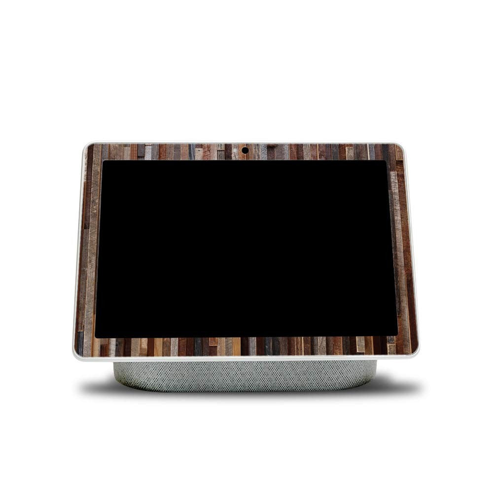 MightySkins Woody skin for Google Nest Hub Max, durable and protective decal with wood grain design on the device.