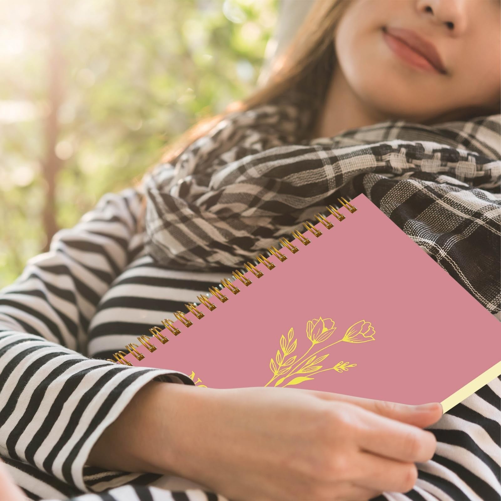 Gueevin 5 pack of A5 wide ruled spiral notebooks with 160 pages, featuring colorful, aesthetic school supplies for students.