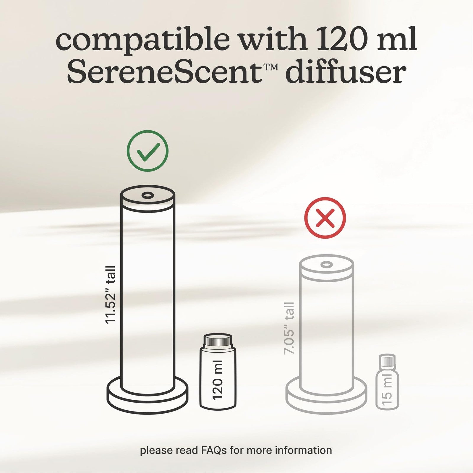 Homedics SereneScent waterless diffuser oil refill in Frosted Cypress, 120ml bottle with frosted glass design.