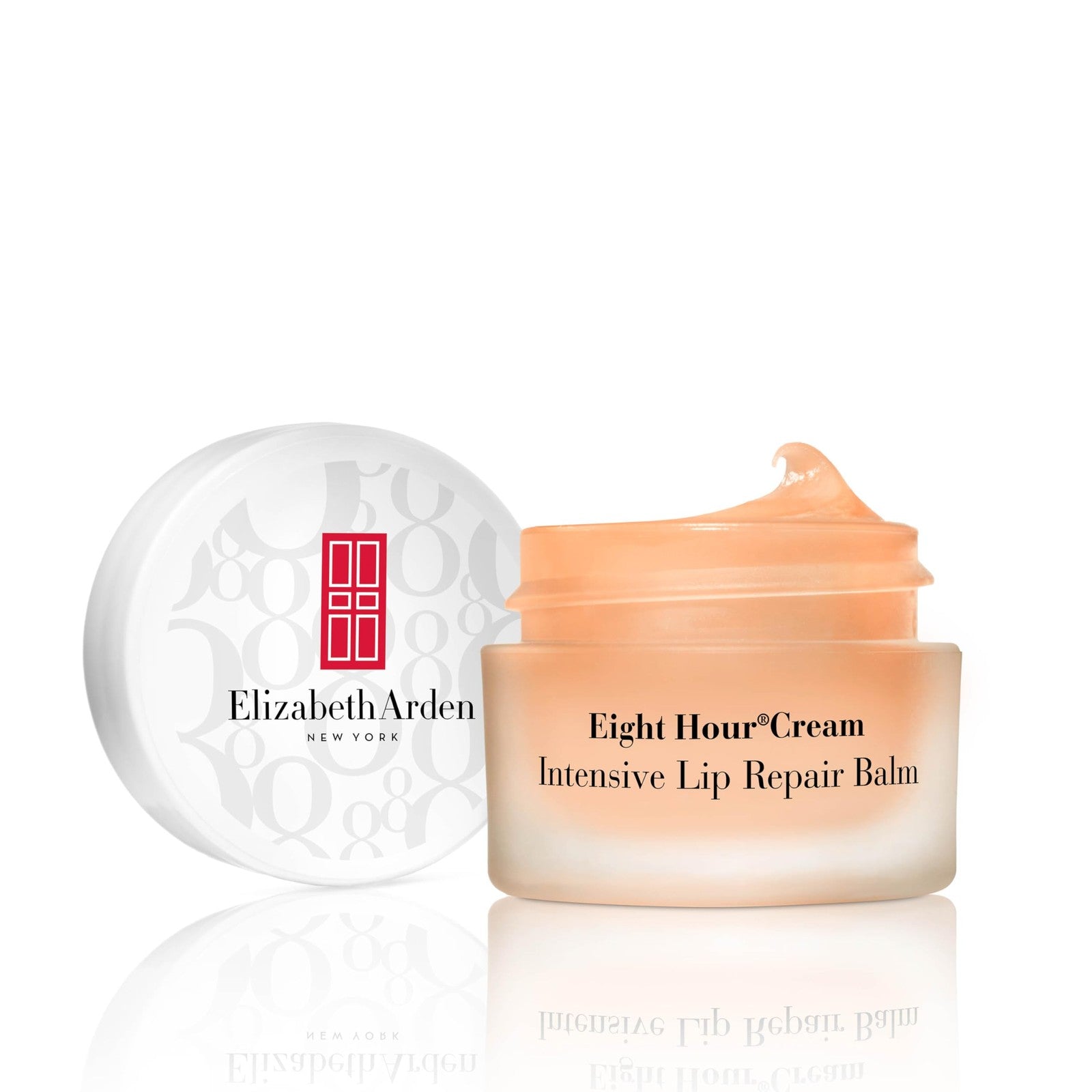 Elizabeth Arden Eight Hour Cream Intensive Lip Repair Balm with moisturizing formula for dry lips, showing the balm tube on a white background.