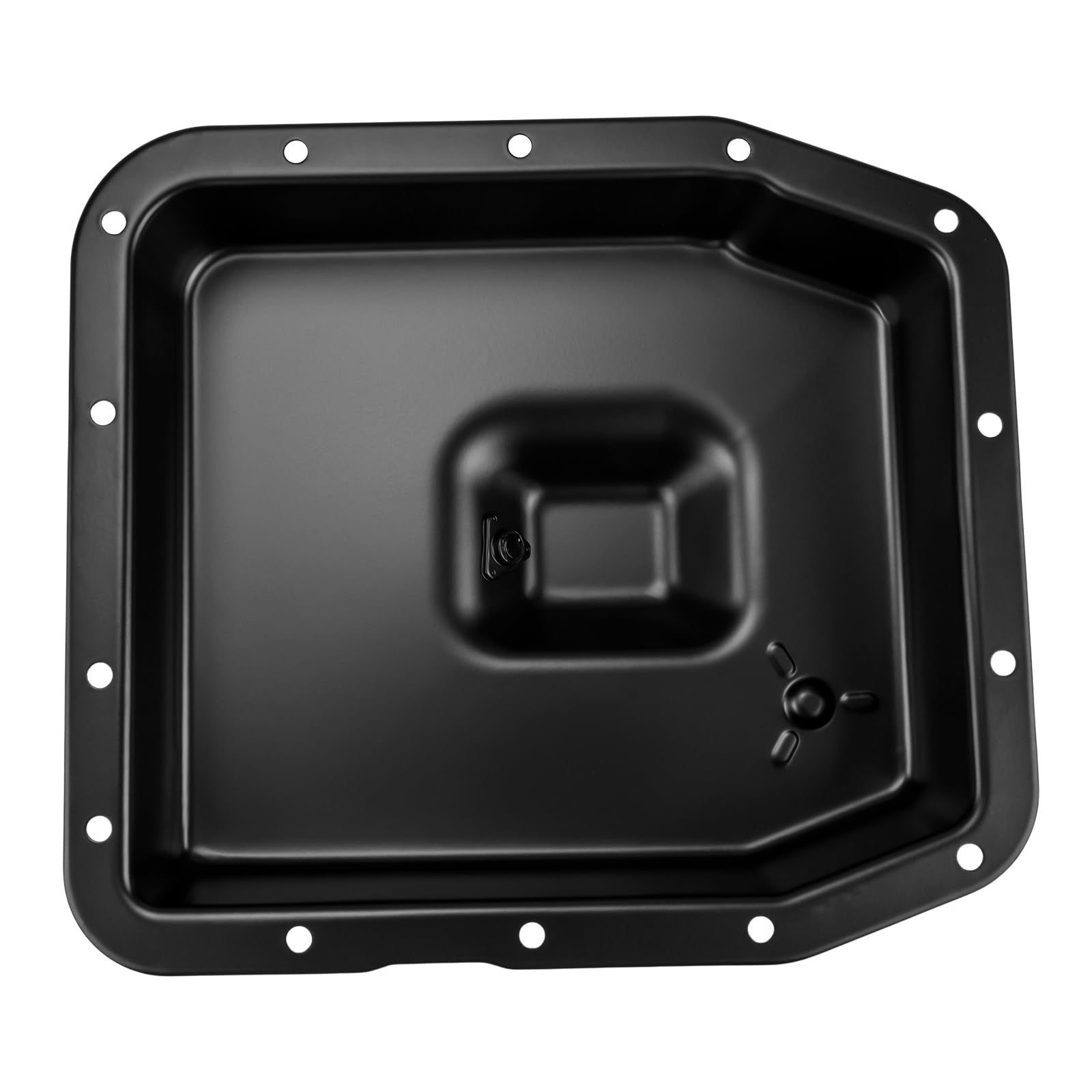 KAX 265-813 transmission oil pan for Ford F-150 and Crown Victoria 4R70W 4R75W automatic transmission, metal with bolt holes.