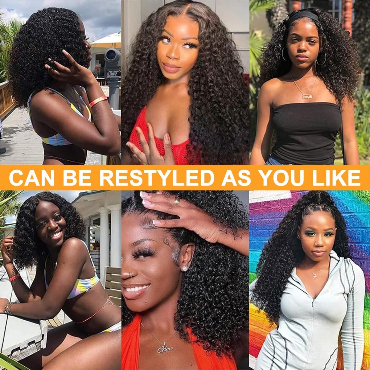 Aqifai 22-inch kinky curly clip-in human hair extensions in 3C 4A curl pattern, 8 pieces with 20 clips for volume and length.