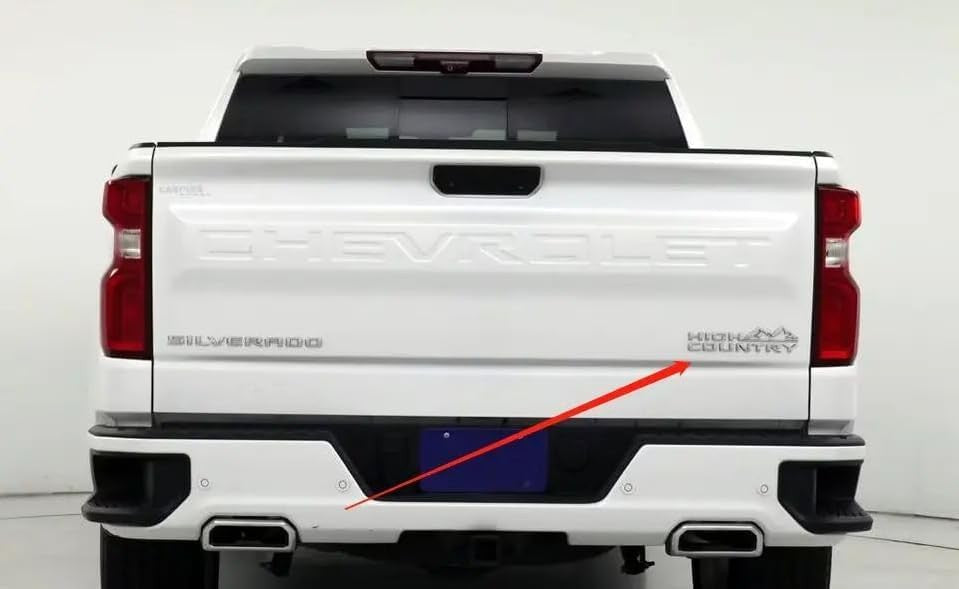 NATUBAS 3-piece High Country emblems for side door and tailgate, car badge logo nameplate, vehicle accessory, chrome finish