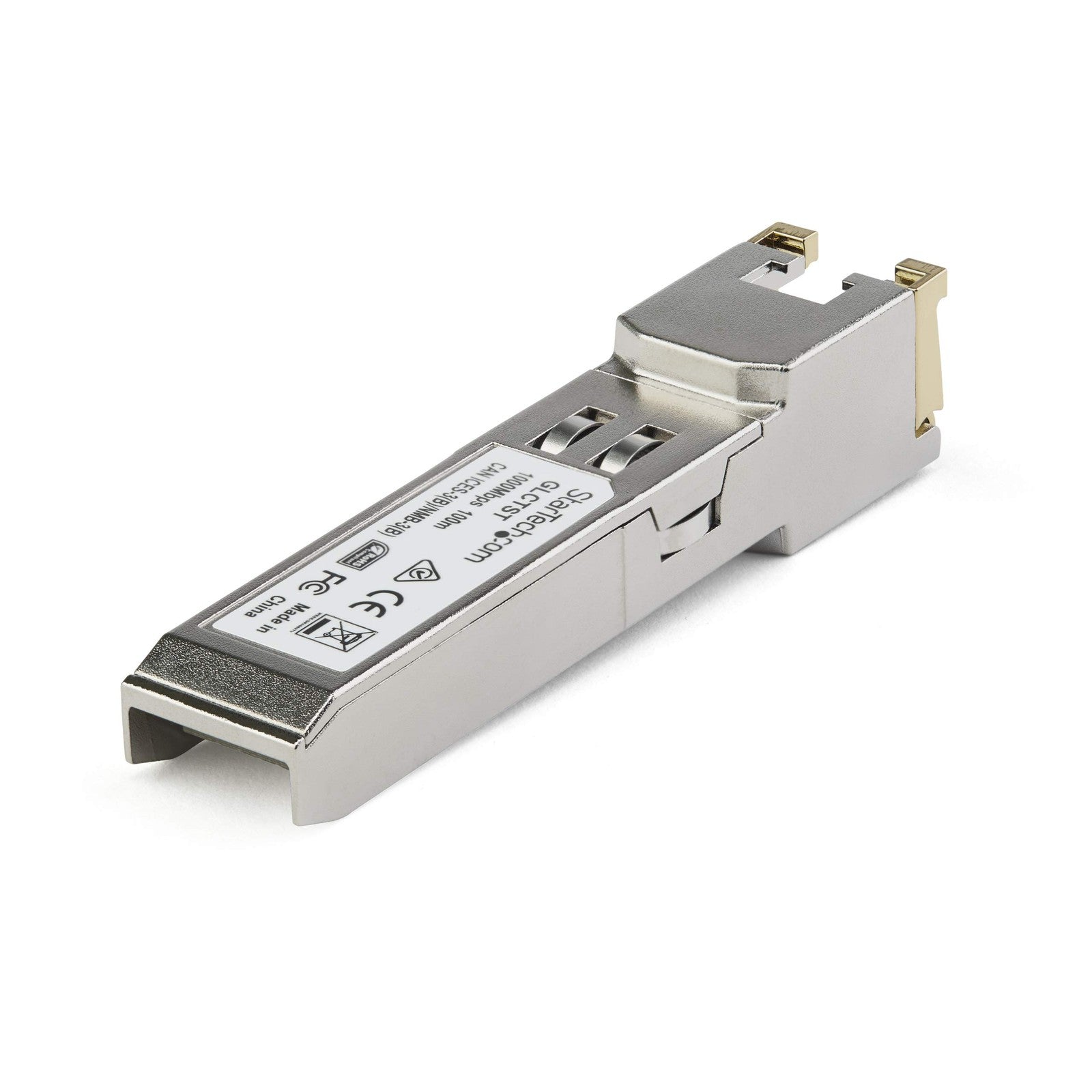 StarTech.com Juniper CTP-SFP-1GE-T compatible SFP module for 1000BASE-T with SFP to RJ45 connector, showing the module and ports.
