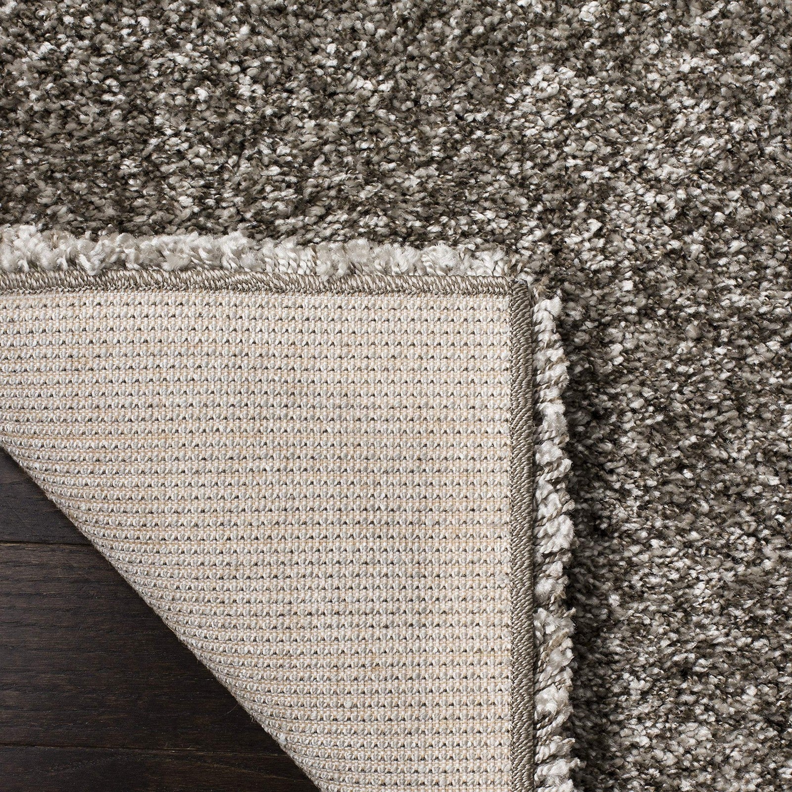 Safavieh Milan Shag Collection 3 square grey shag rug with soft, non-shedding texture for living room decor.