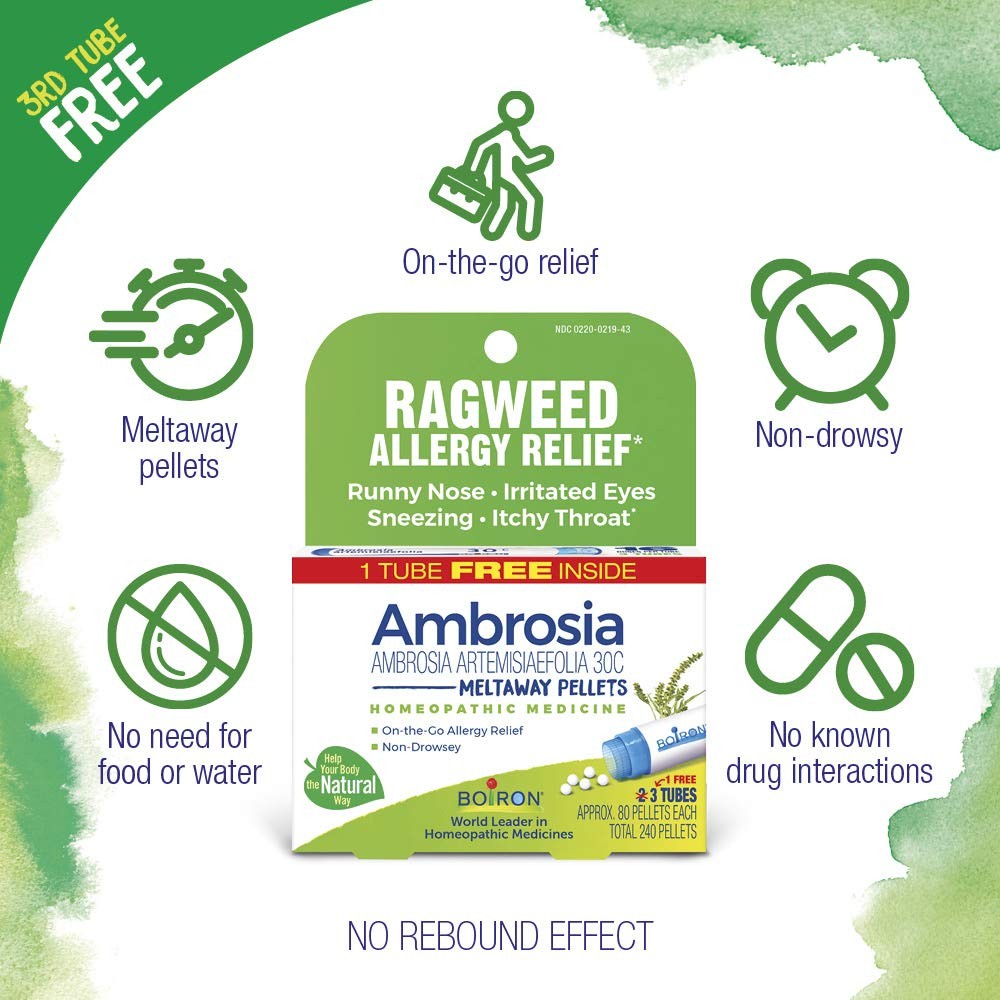 Boiron homeopathic allergy relief medicine bundle featuring Histaminum Hydrochloricum in a compact package.