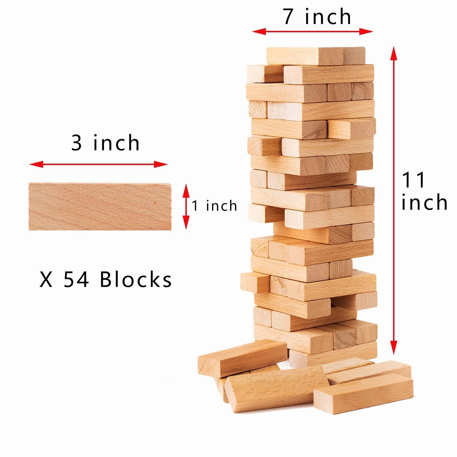allonu allonu 2026 Fun Valentine's Day gift with 54 stacking blocks, romantic game and colorful wooden blocks for couples