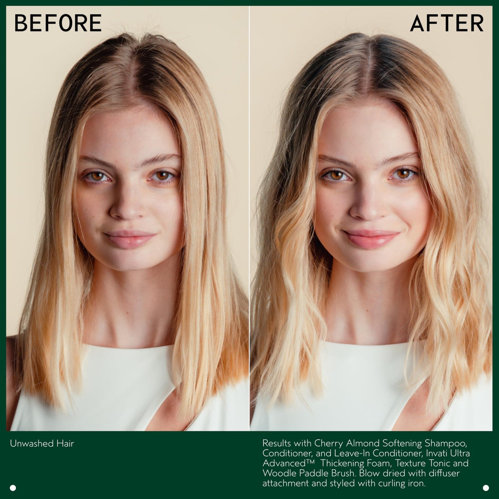 Aveda Cherry Almond Softening Leave-In Conditioner for normal to dry hair, showing a bottle of the Aveda hair treatment.