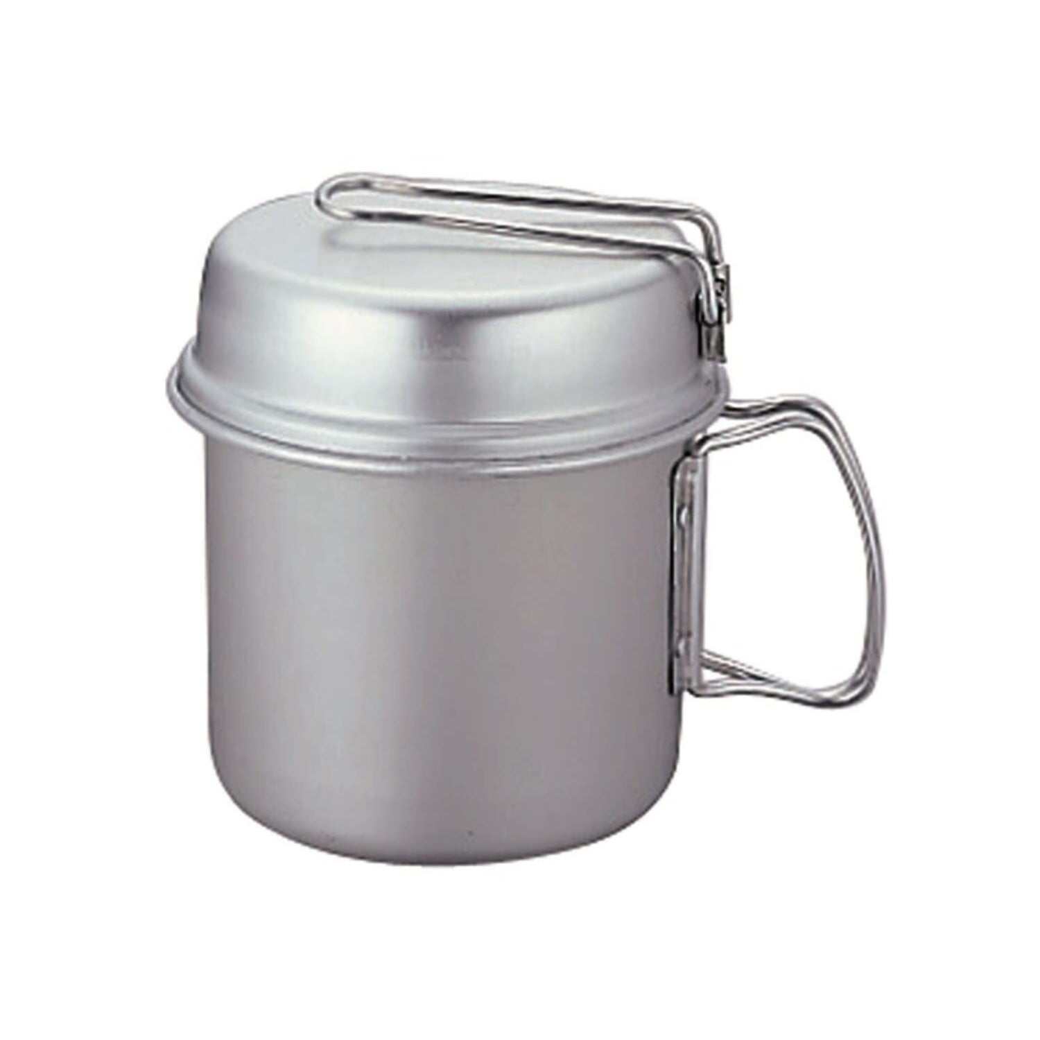 Snow Peak Trek 1400 aluminum cookset with pots, pans, and lids, suitable for outdoor camping and backpacking.